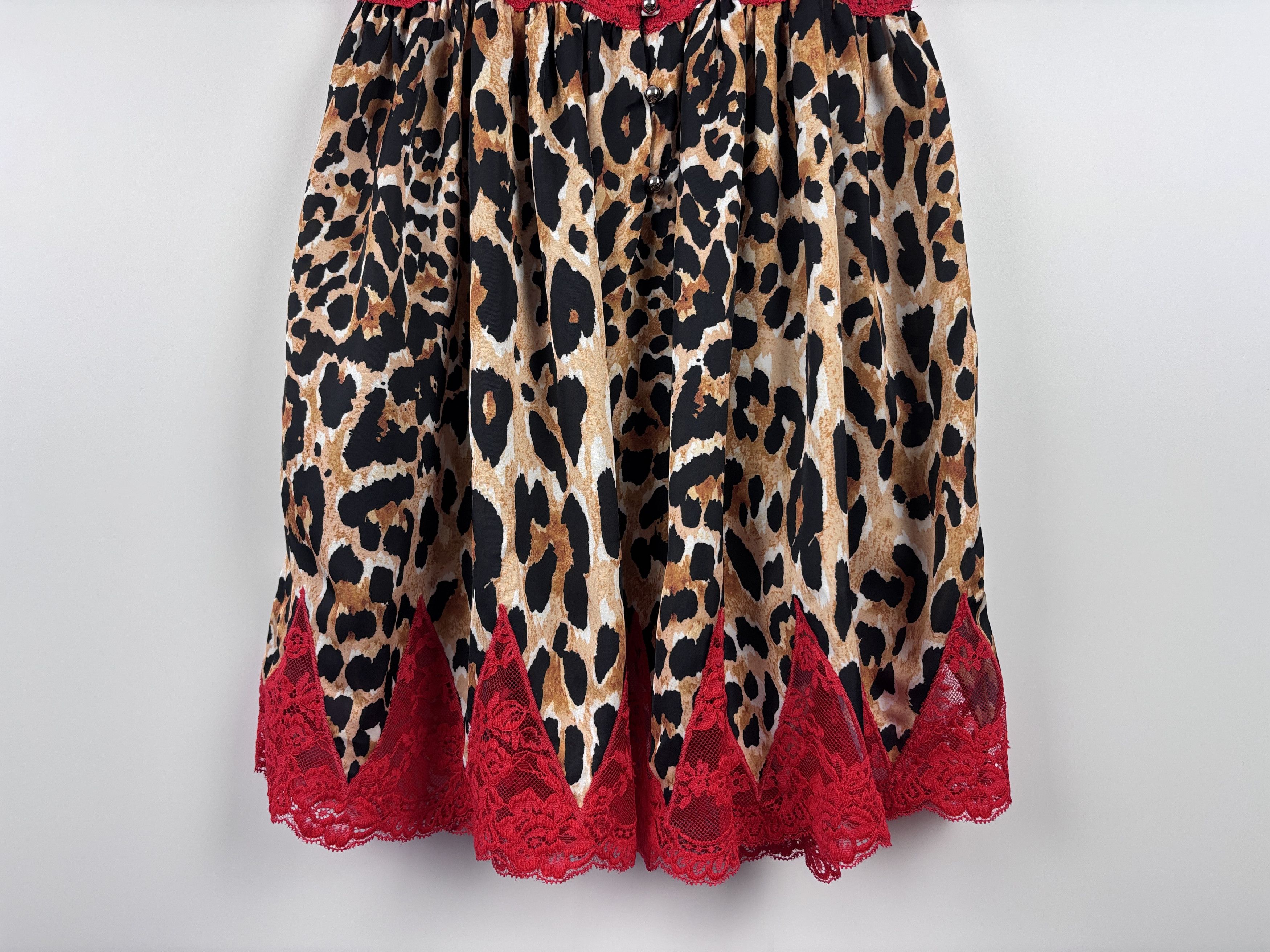 H&M × Paco Rabanne Paco Rabanne x H&M Leopard Mini Lace Dress Multicolor XS Size XS / US 0-2 / IT 36-38 - 8 Thumbnail