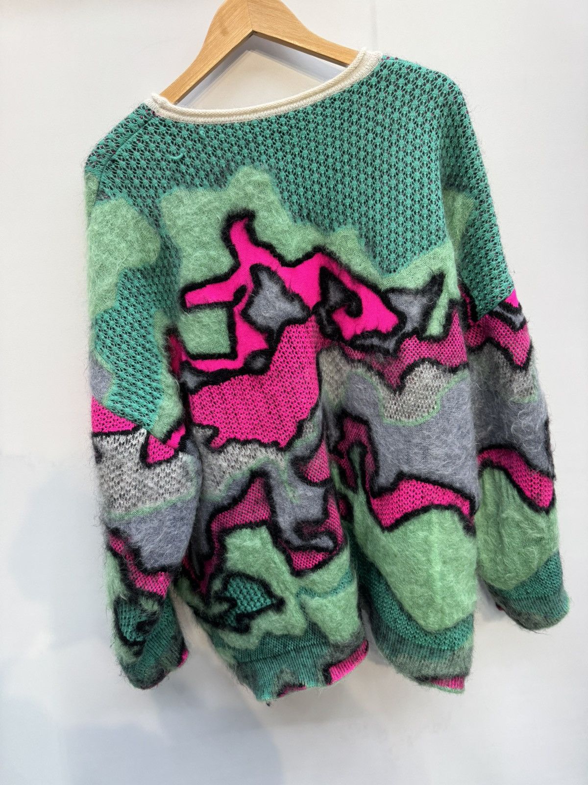 Loewe Loewe Oversized Multi Camo Jacquard-Knit Mohair Sweater Size US S / EU 44-46 / 1 - 2 Thumbnail