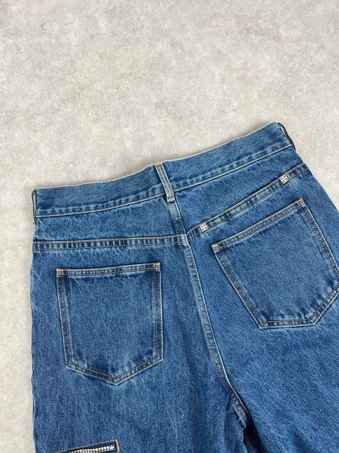 Givenchy AW2023 Givenchy Indigo Blue Cargo Denim Jeans By Matthew Williams Size US 32 / EU 48 - 7 Thumbnail