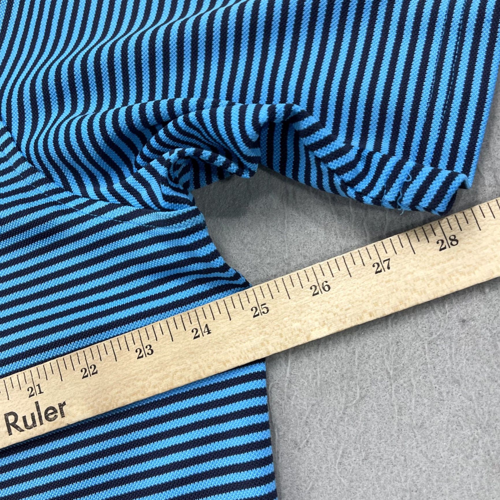Vintage Fairway & Greene Polo Shirt Mens L Blue Striped Golf 90s? Size US L / EU 52-54 / 3 - 7 Thumbnail