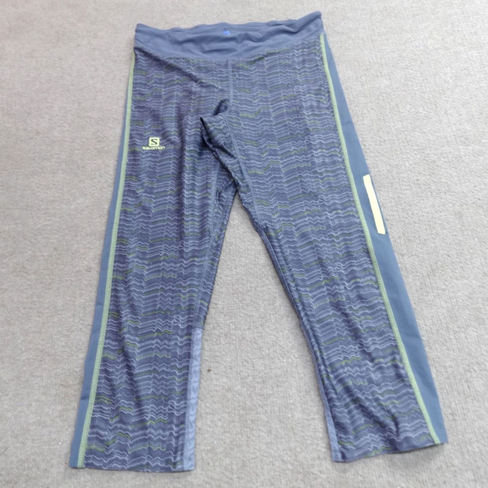 Salomon Salomon Leggings Capri Small Gray Geometric Pattern Crop Women Adult S Activewear/Daily Size 28" / US 6 / IT 42 - 2 Thumbnail