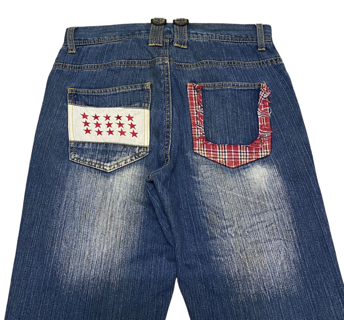 If Six Was Nine × Japanese Brand Rare Design Vintage California Patches Flared Jeans 2000s Size US 32 / EU 48 - 4 Thumbnail