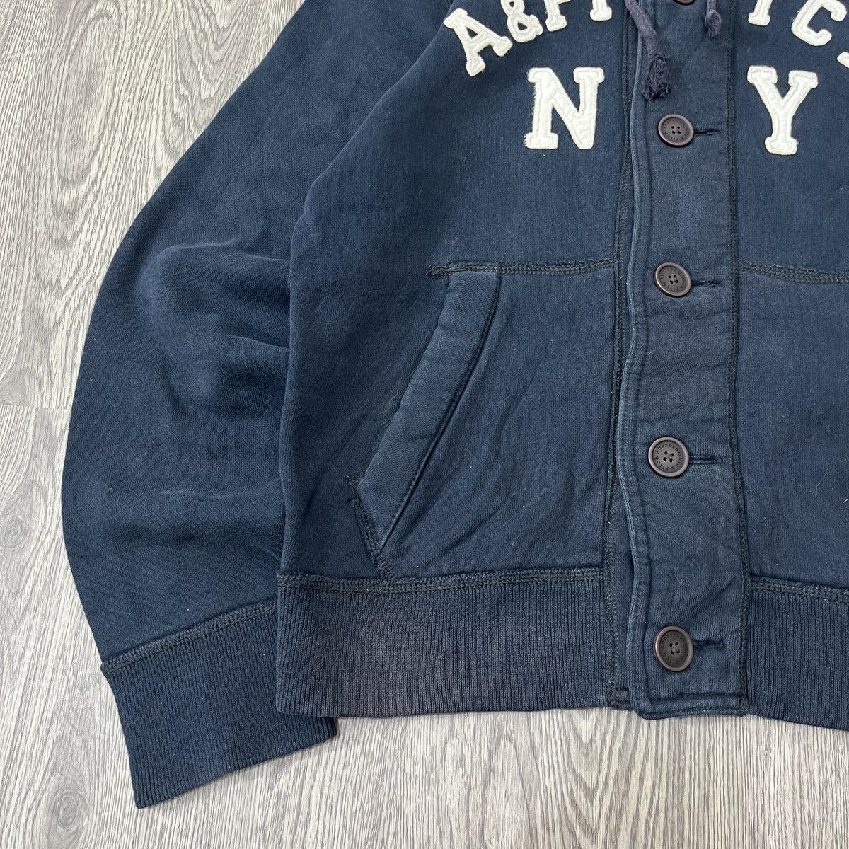 Japanese Brand Abercrombie & Fitch Button Fur Termal Hoodie Navy Size US M / EU 48-50 / 2 - 4 Thumbnail