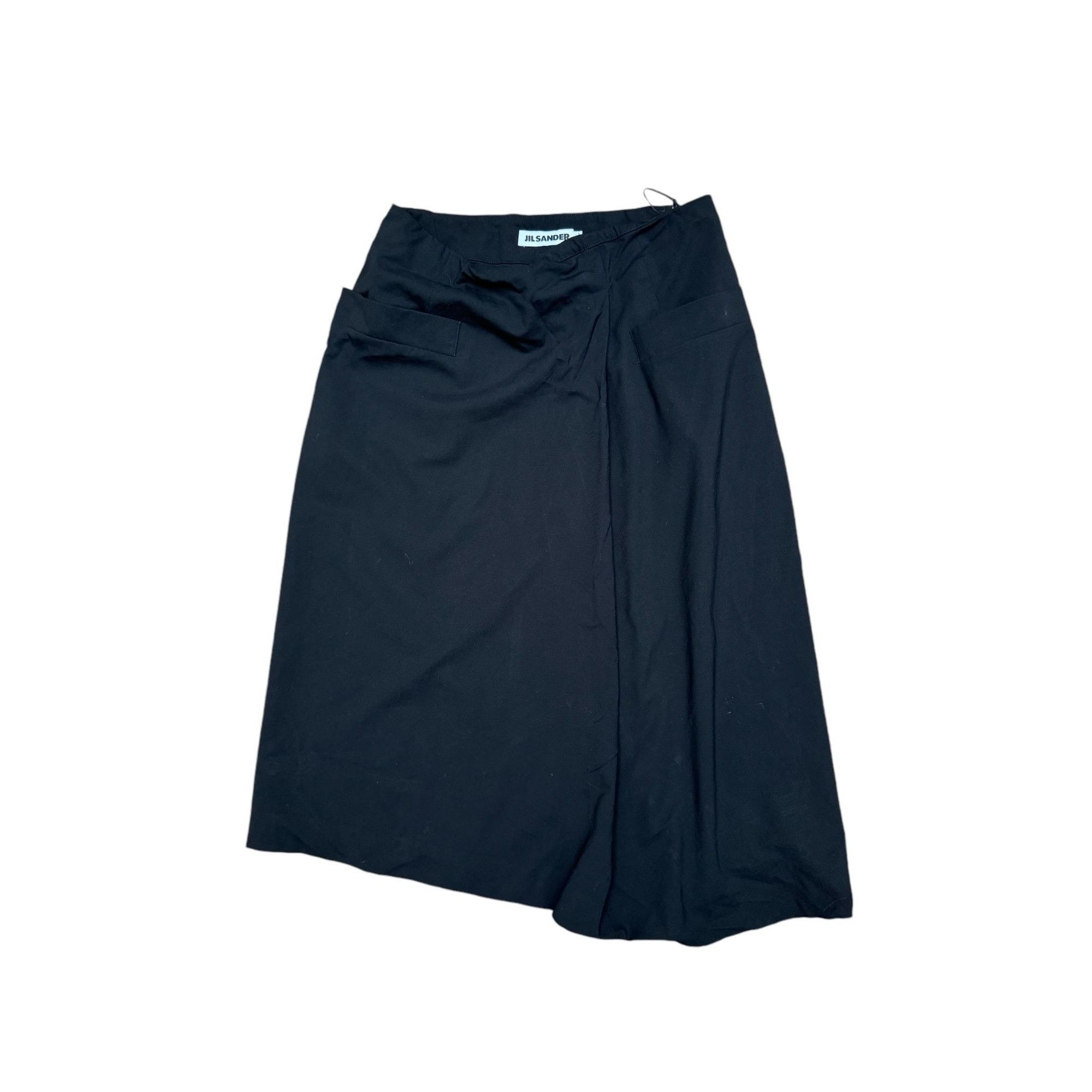 Jil Sander Black Wool Asymmetric Skirt Size 26" / US 2 / IT 38 - 1 Thumbnail