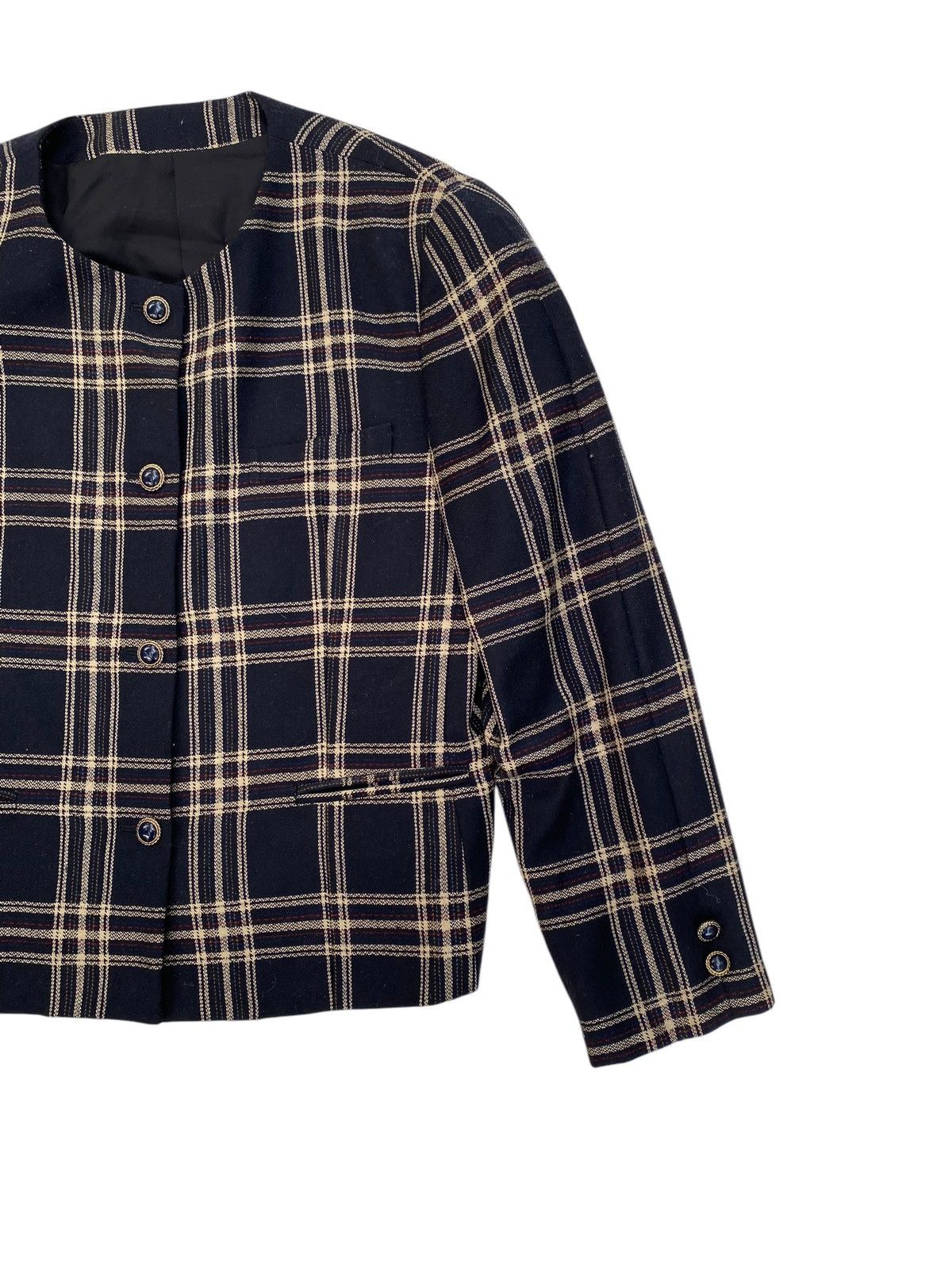 Burberry × Vintage Burberrys Crop Top Wool Jacket Size M / US 6-8 / IT 42-44 - 3 Thumbnail