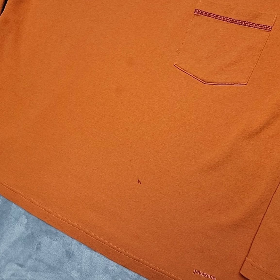 Patagonia Patagonia Shirt Men XL Orange Long Sleeve Organic Cotton Tencel Blend 54445 Size US XL / EU 56 / 4 - 4 Thumbnail