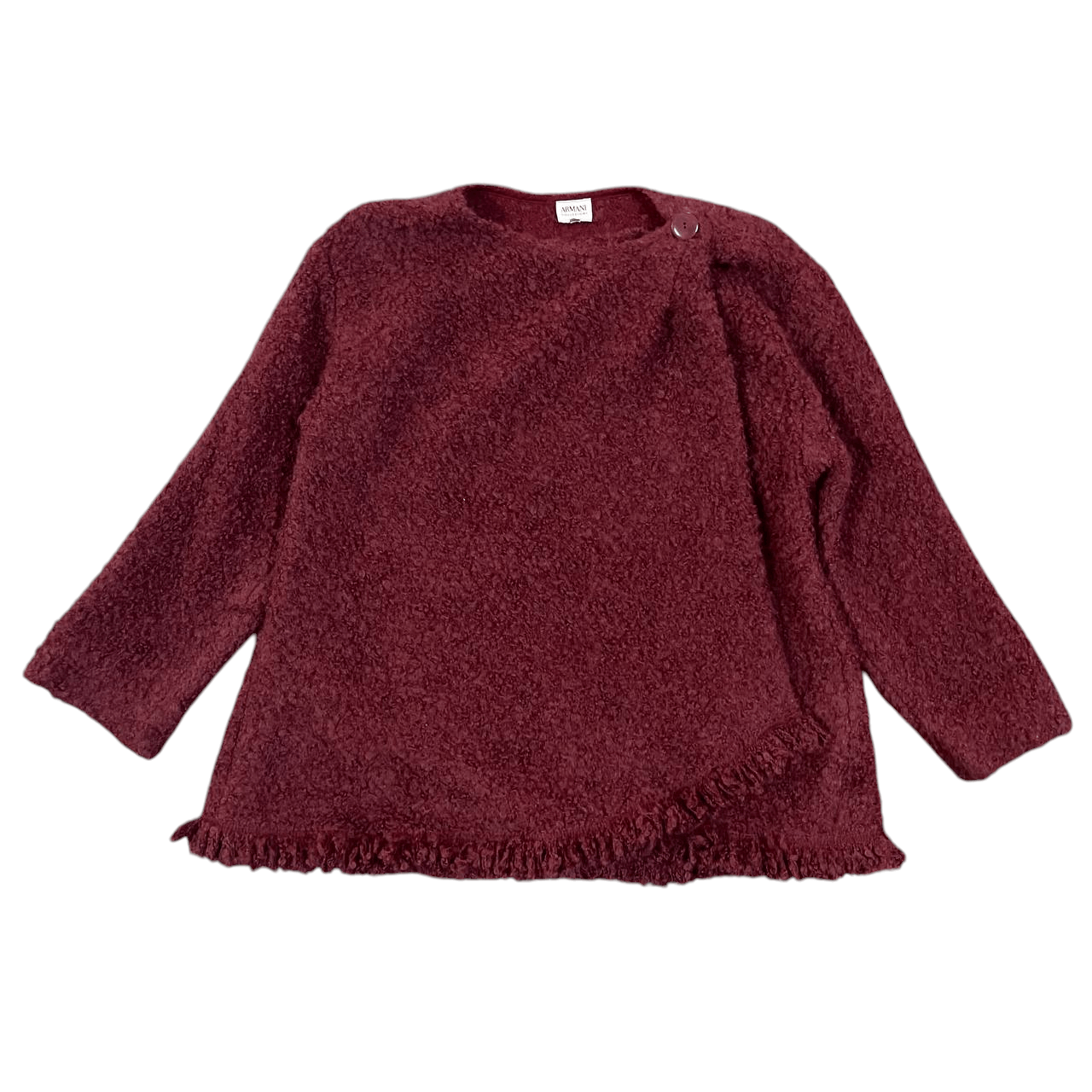 Armani Collezioni Armani Collezioni Wrap Fringe Cardigan Sweater Size XS / US 0-2 / IT 36-38 - 1 Thumbnail