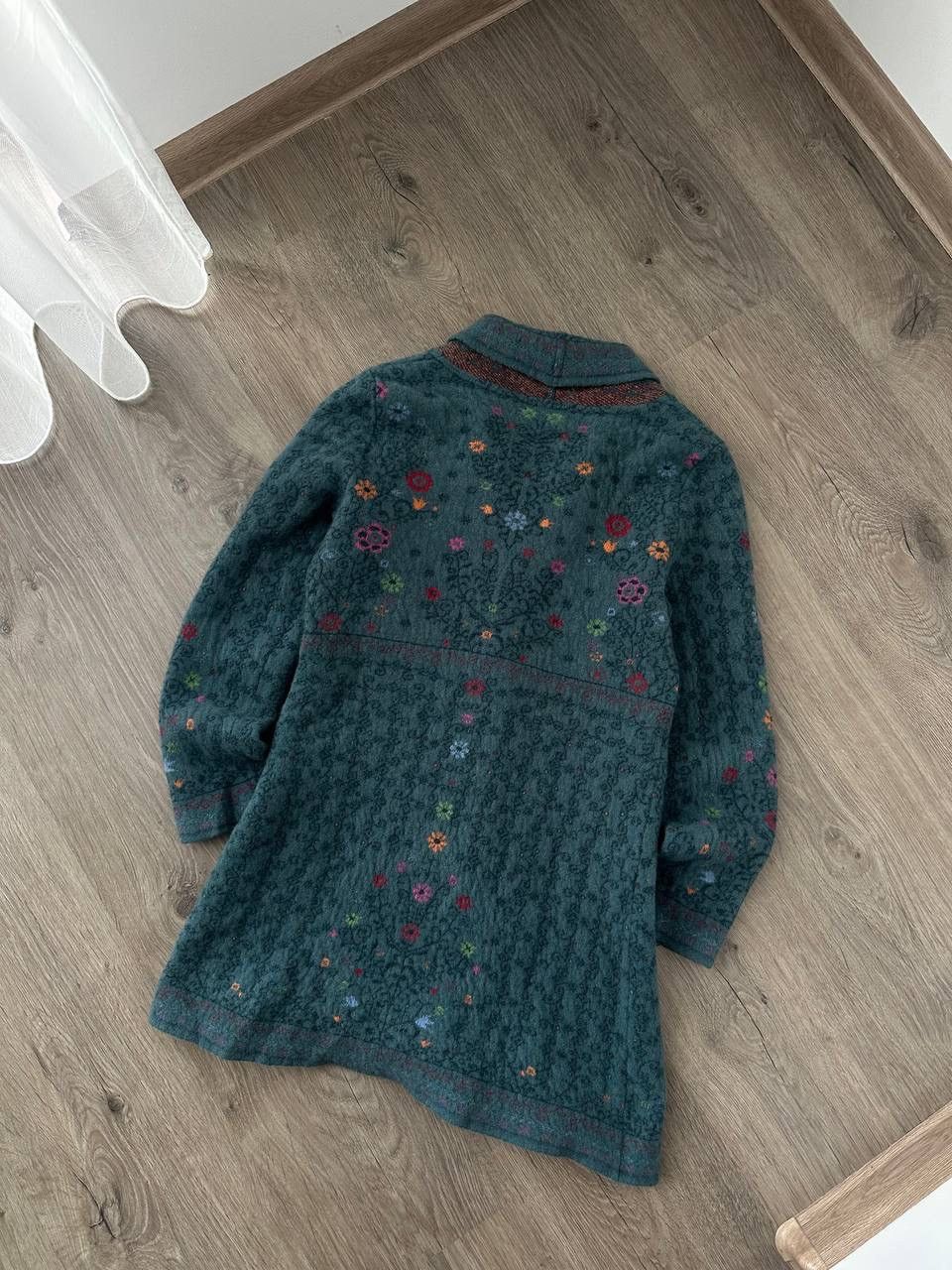 Japanese Brand × Vintage Vintage DUNQUE Wool Cardigan Floral Sweater Size US M / EU 48-50 / 2 - 13 Thumbnail