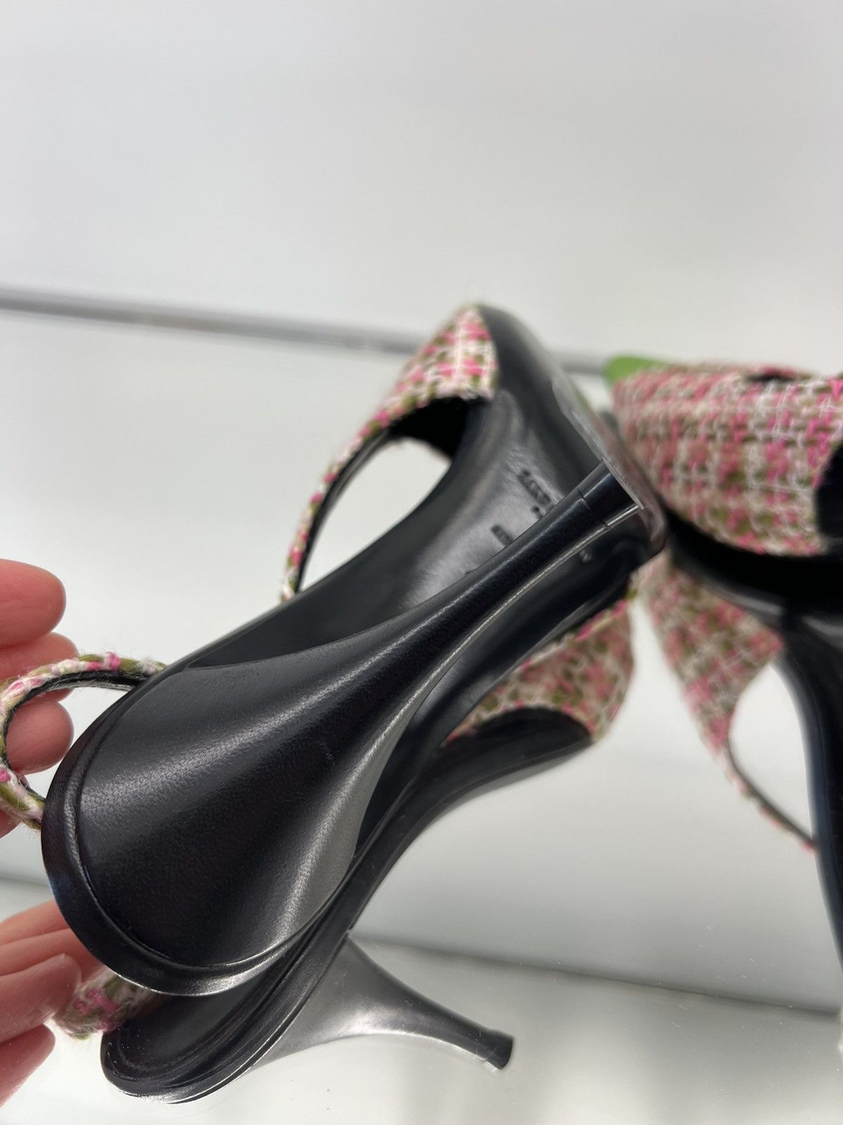 Saint Laurent Paris 🔥$1.1K VALUE🔥Saint Laurent Vesper Tweed Pump Shoes Size US 8 / IT 38 - 4 Thumbnail