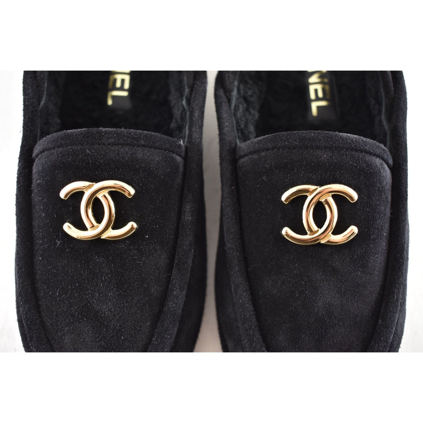 Chanel Shearling CC Moccasin Ballet Slingback Loafer Flat 36.5 Size US 6.5 / IT 36.5 - 10 Thumbnail