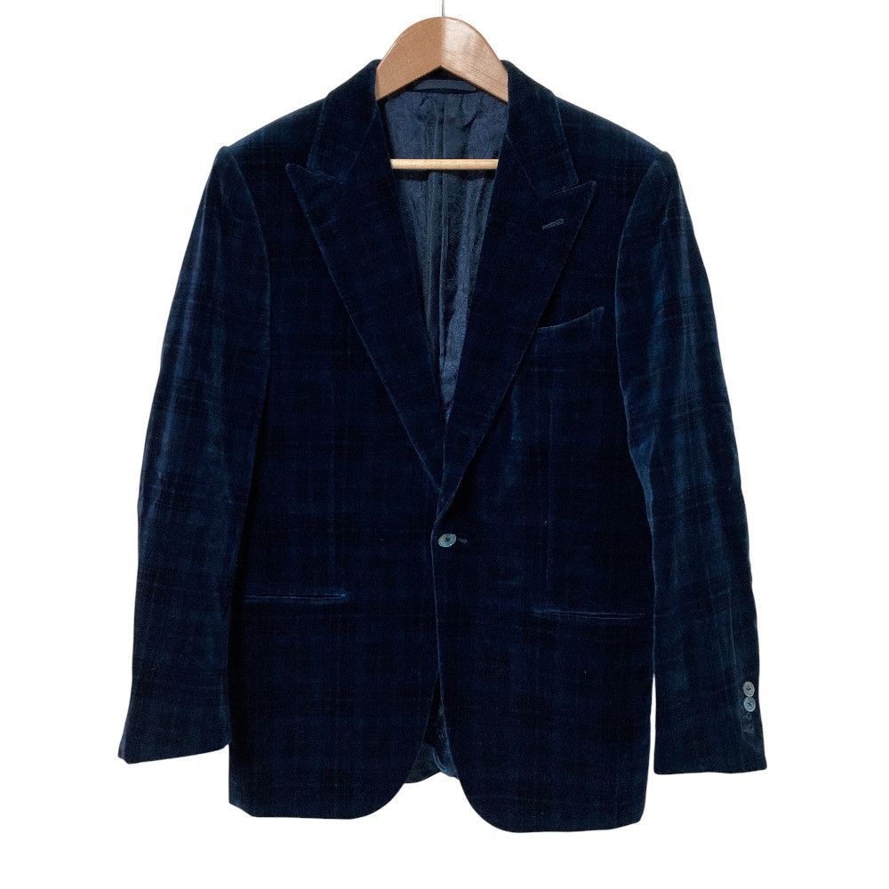 Zegna Ermenegildo Zegna Blackwatch Velvet Tailored Jacket Textile Outerwear DUTY FREE for USA