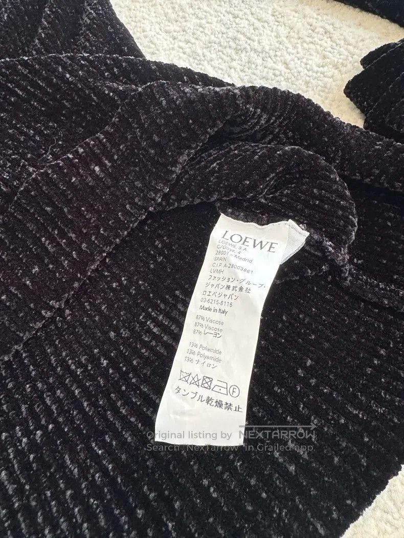 Loewe Loewe Women's Black Top with a Touch of Velvet Size S / US 4 / IT 40 - 6 Thumbnail