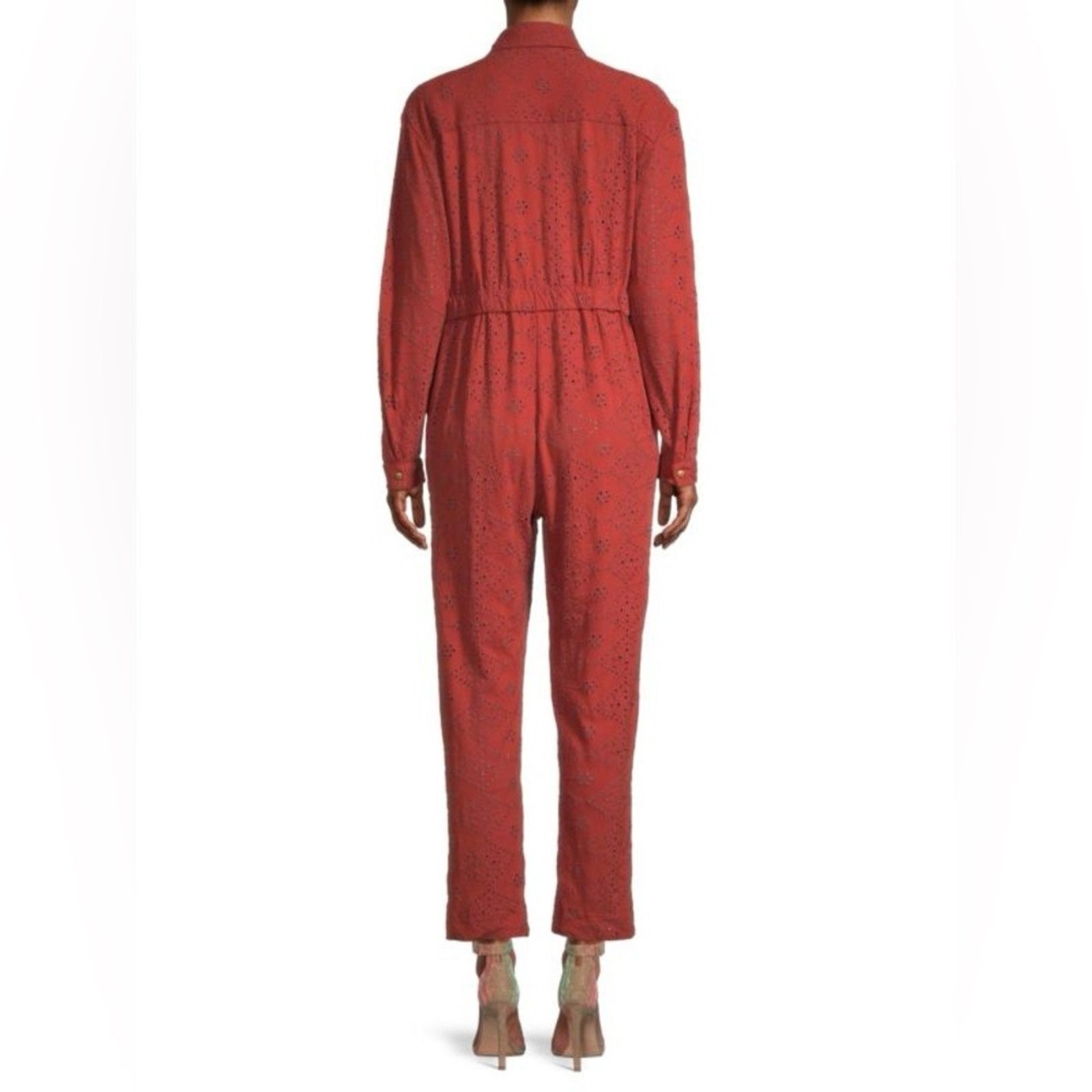 Free People Free People eyelet Set The Tone Jumpsuit in Terracotta Small Size 27" / US 4 / IT 40 - 4 Thumbnail