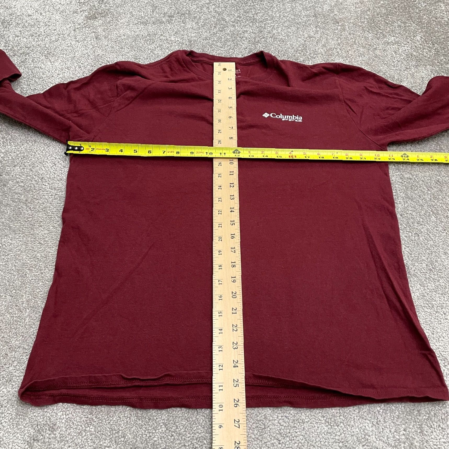 Vintage Columbia PFG T-Shirt Mens Large Red Crew Neck Long Sleeve Cotton Logo Tee Top Size US L / EU 52-54 / 3 - 6 Thumbnail