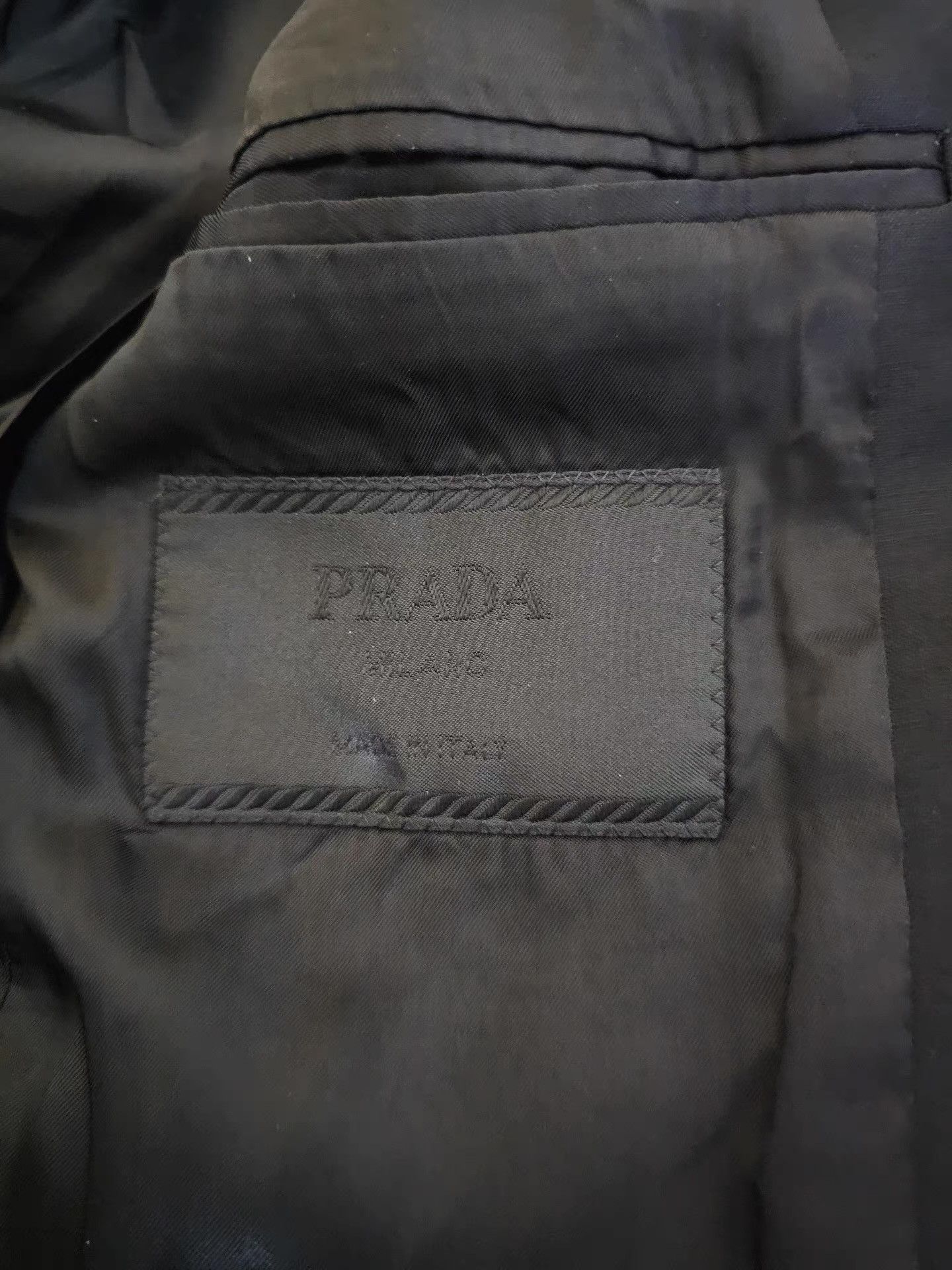Prada Prada Black Wool Blazer Size 48R - 5 Thumbnail