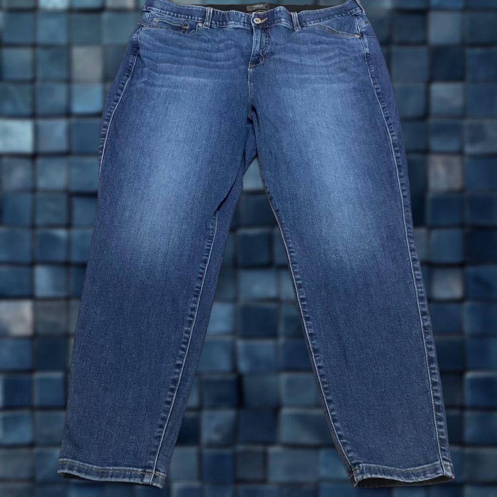 Torrid Torrid Jeans Skinny 24 Tall Blue Denim Medium Wash High Rise Womens Adult Jeans 5-Pocket Design Stretch Size 42" / US 20 - 1 Thumbnail