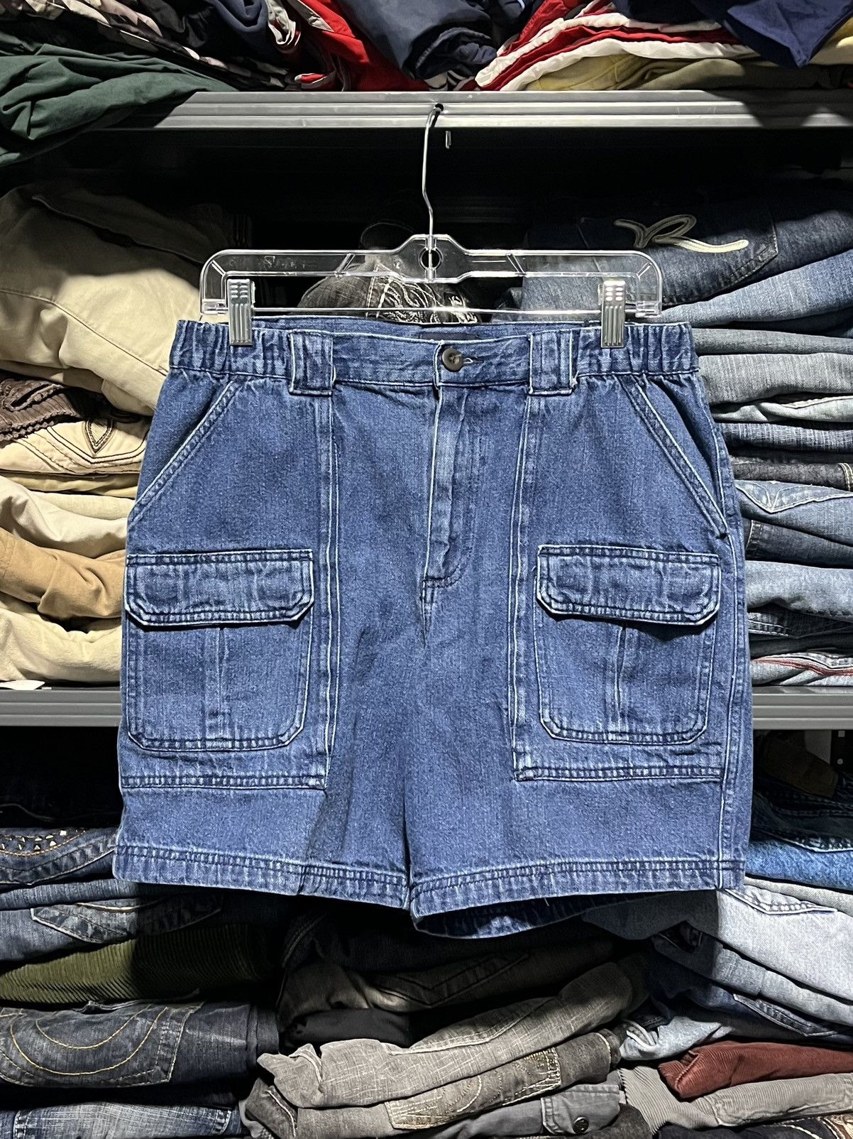 Carhartt × Vintage Crazy Y2K Carhartt Style Cargo Jorts Utility Skater Shorts Size US 31 - 1 Thumbnail