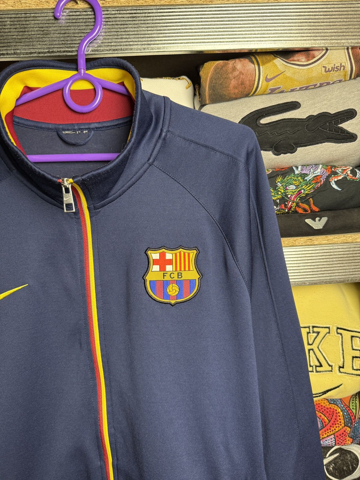 Nike Vintage Nike FCB Barcelona Zip Sweatshirt Jersey Size US XL / EU 56 / 4 - 4 Thumbnail