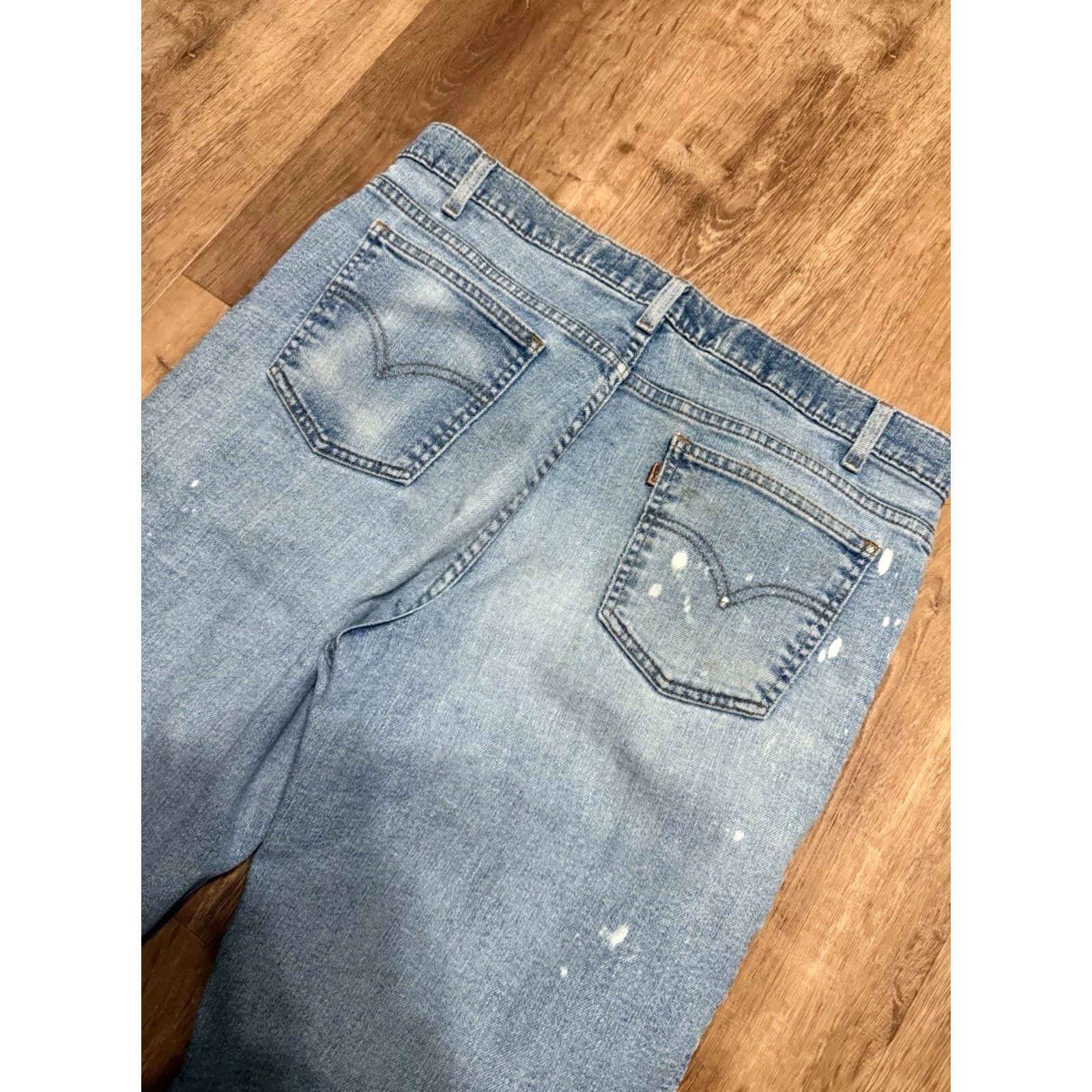 Levi's VINTAGE Levi's 505 Jeans Orange Tab Blue Denim Men 34x28 FADED Straight 80s 90s USA" Size US 34 / EU 50 - 3 Thumbnail