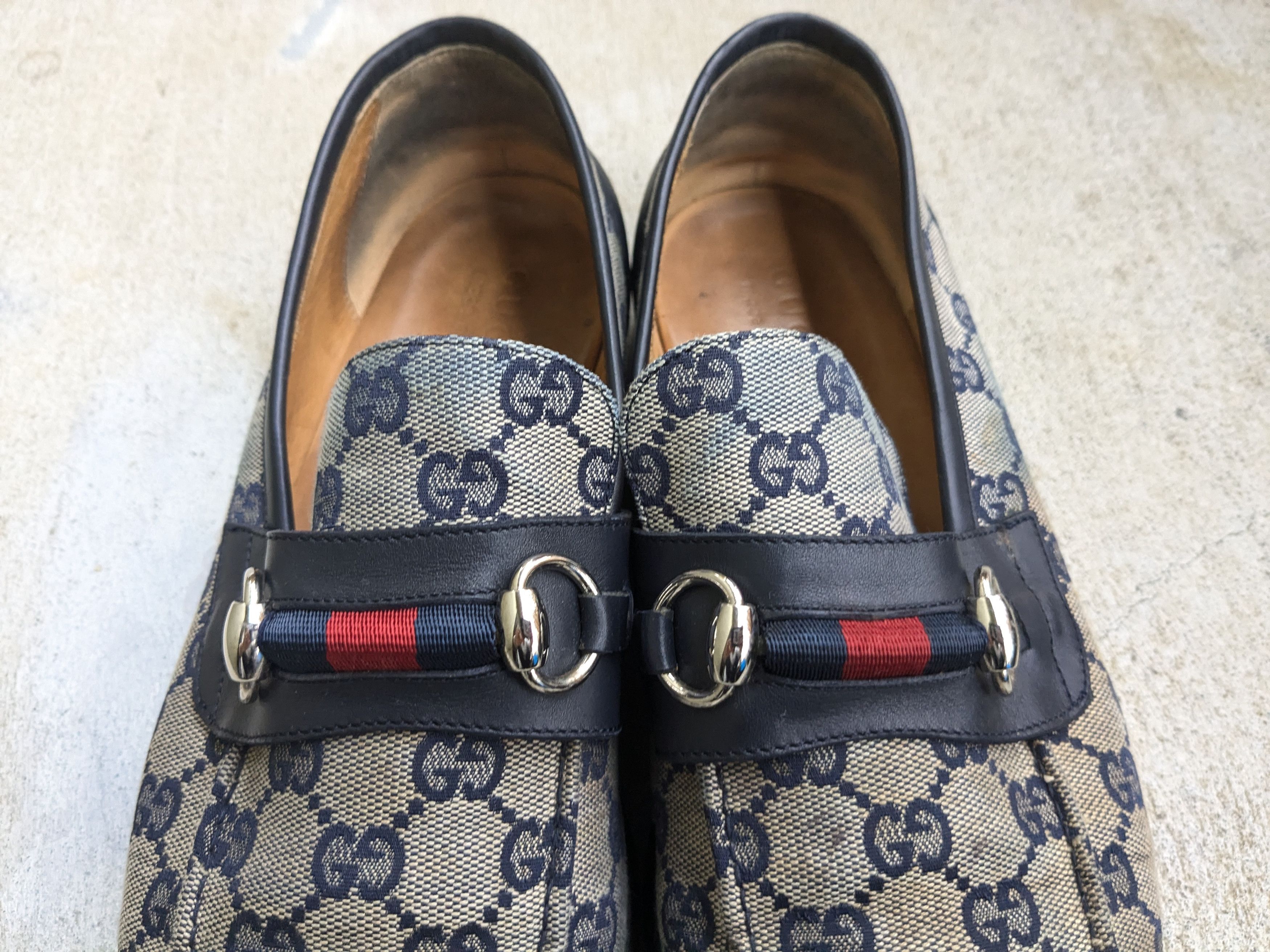 Gucci Gucci Horsebit Loafers Monogram Logo Canvas 8.5 Buckle Size US 8.5 / EU 41-42 - 4 Thumbnail