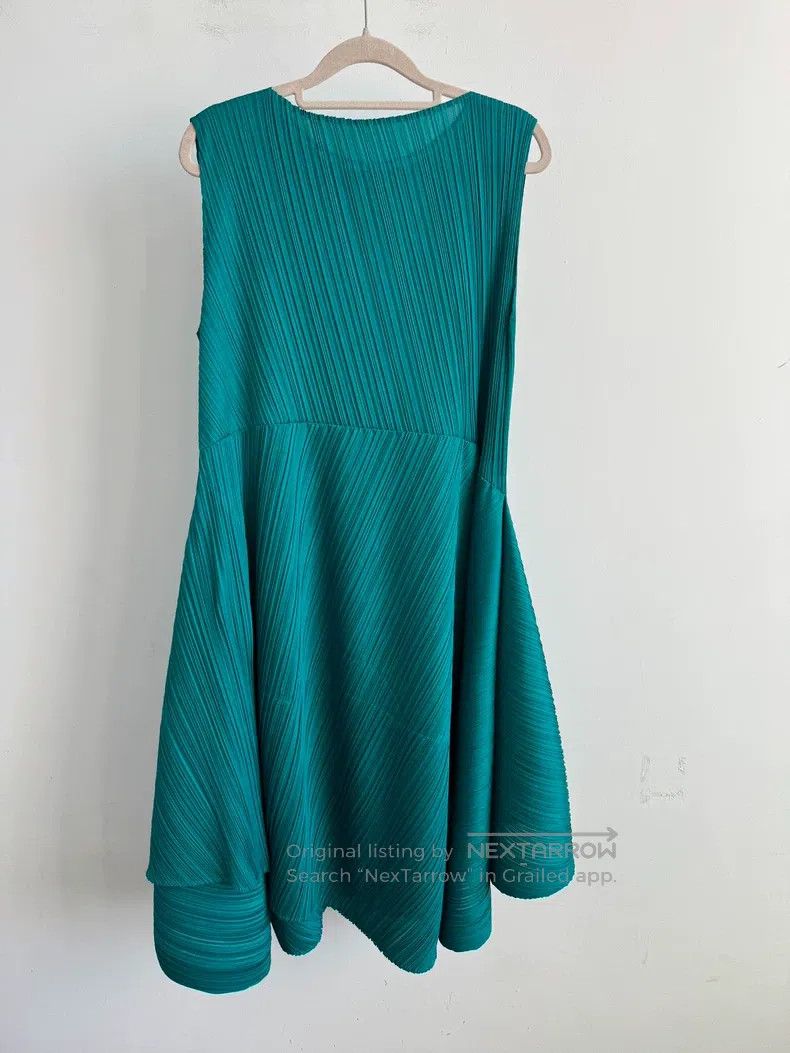 Issey Miyake Issey Miyake Blue Dress Size L / US 10 / IT 46 - 2 Thumbnail