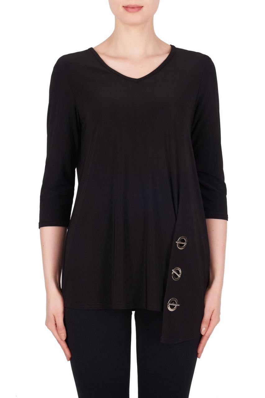 Joseph Ribkoff Blouse Joseph Ribkoff Black Top L size Size M / US 6-8 / IT 42-44 - 2 Thumbnail