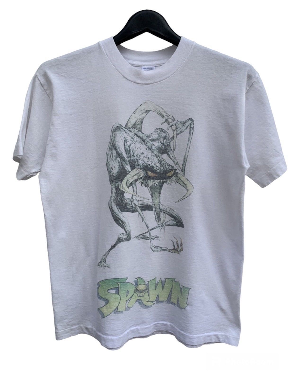 image of Made In USA x Marvel Comics Vintage 90's Spawn Villain Violator Comics Movie Tee in White (Size Med