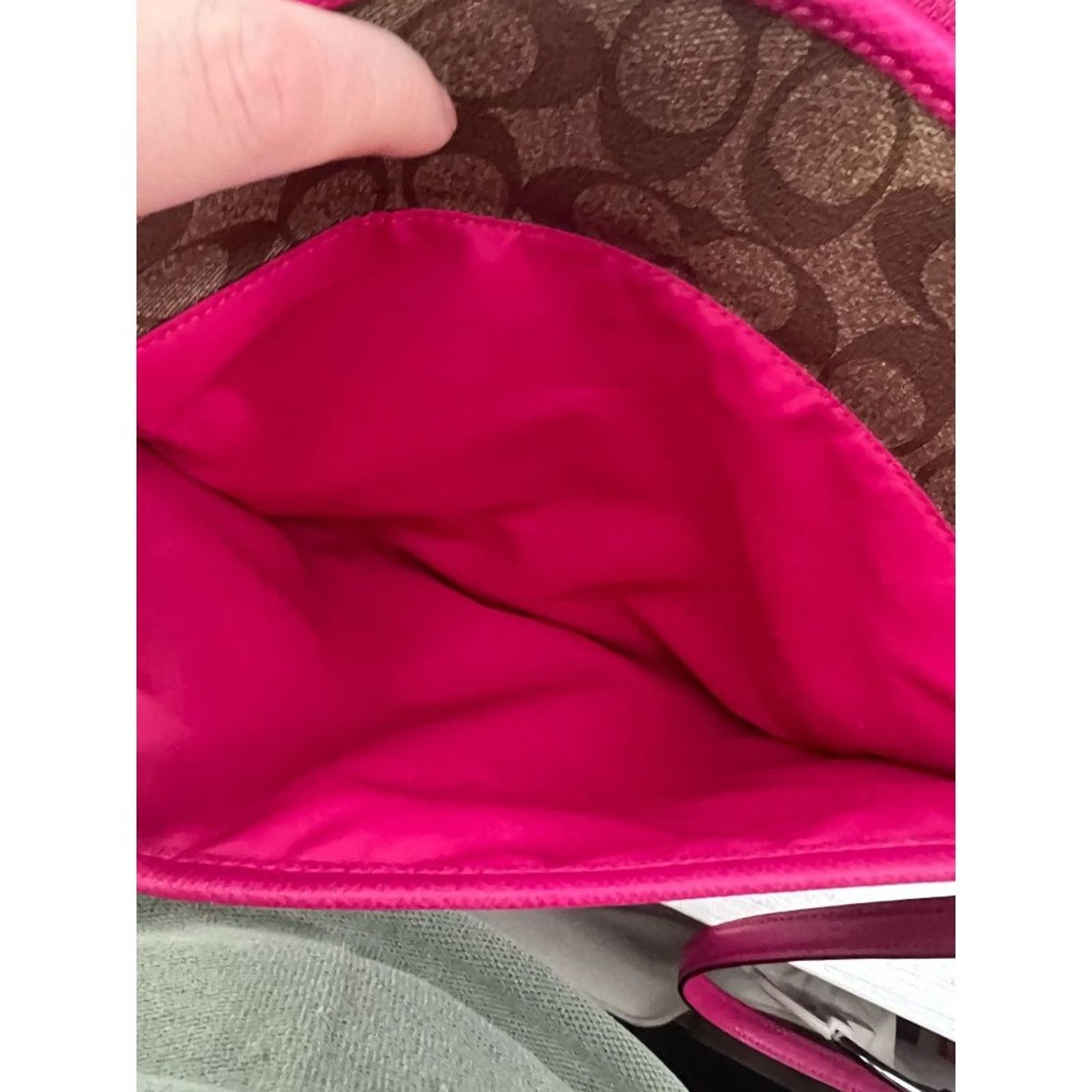 Coach Coach File Monogram Crossbody Bag F34938 Khaki Pink Ruby Size ONE SIZE - 12 Thumbnail