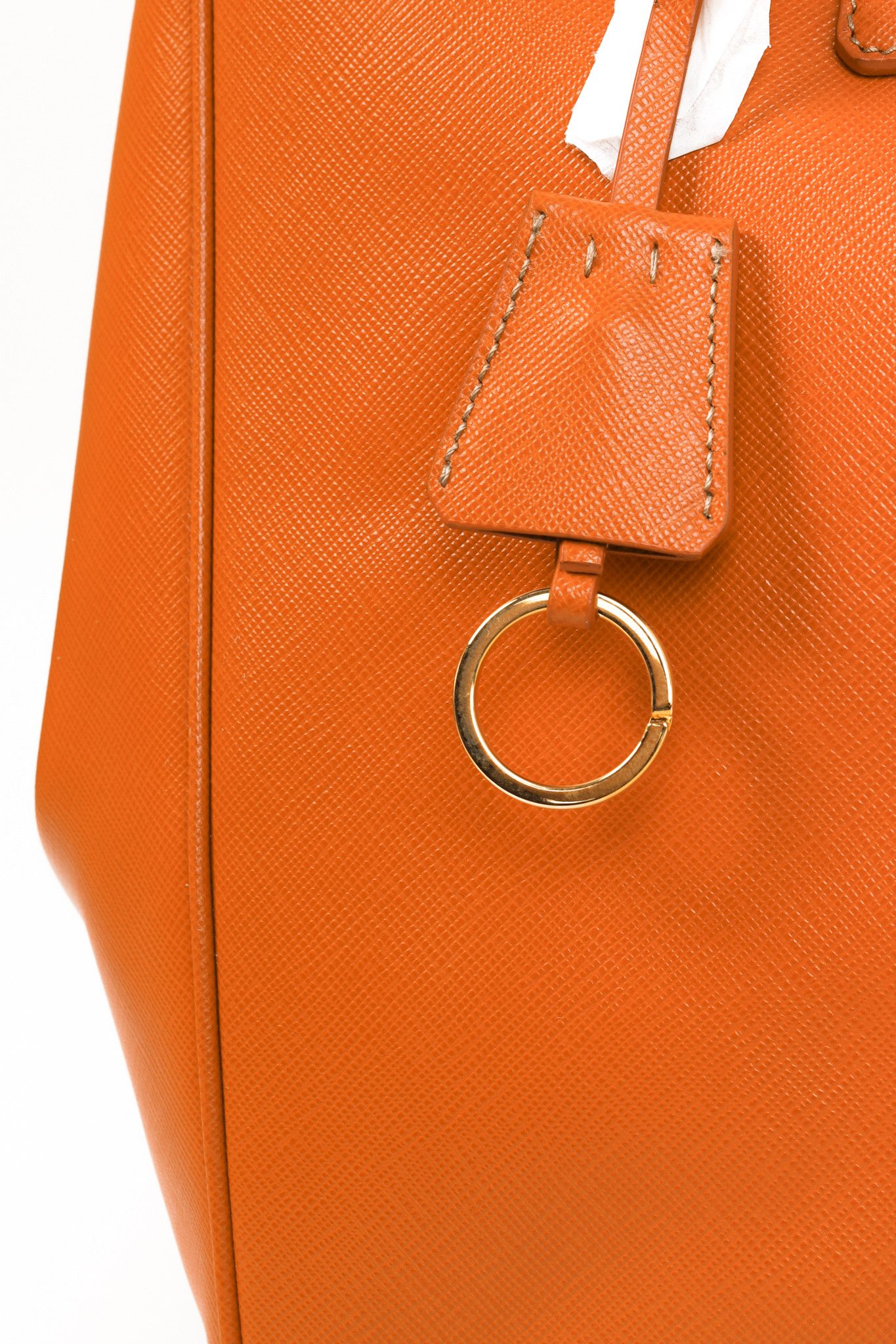 Prada Prada Orange Papaya Saffiano Lux Tote Bag BN1844 Size ONE SIZE - 8 Thumbnail