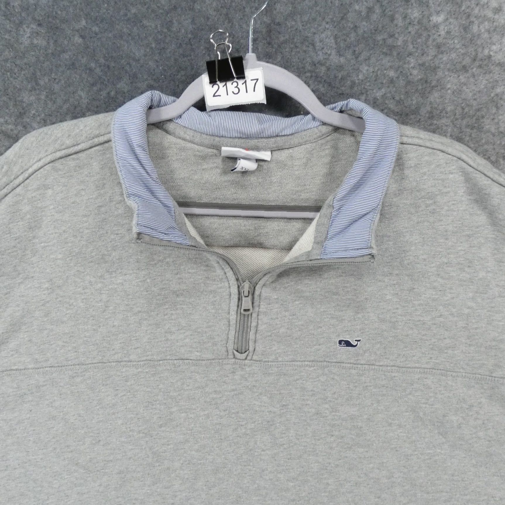 Vineyard Vines Vinyard Vines Sweater Mens 2XL Gray Lined Fleece 1/4 Zip Pullover Size US XXL / EU 58 / 5 - 2 Thumbnail