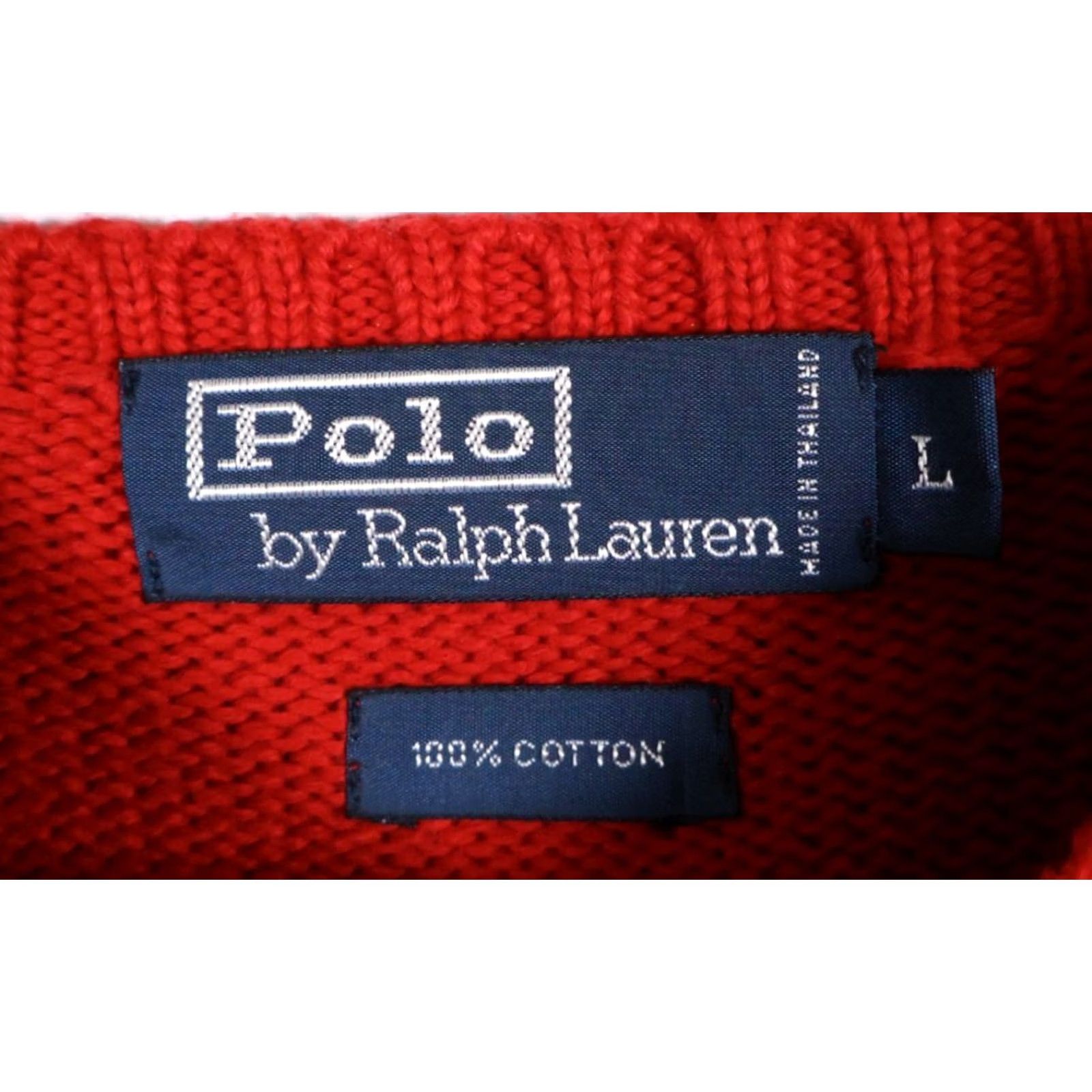 Polo Ralph Lauren Polo Ralph Lauren Sweater Vest Shirt Men Large Red Cotton V-Neck Knit Vest Preppy Dad Retro Holiday Vintage? Size US L / EU 52-54 / 3 - 3 Thumbnail