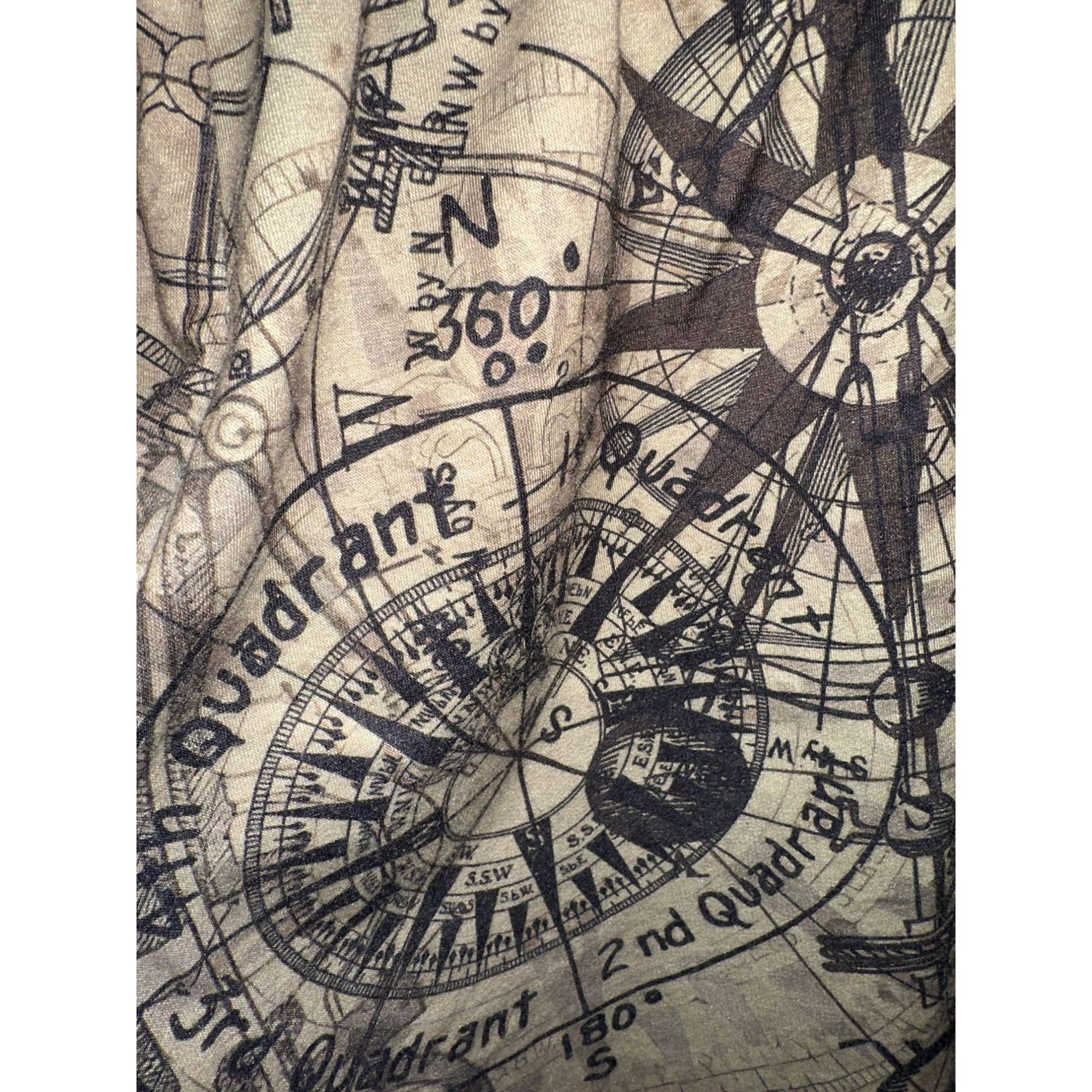 Other CCC James C Hill Nautical Map Print Shorts Beige Black Graph Size US 28 / EU 44 - 3 Thumbnail