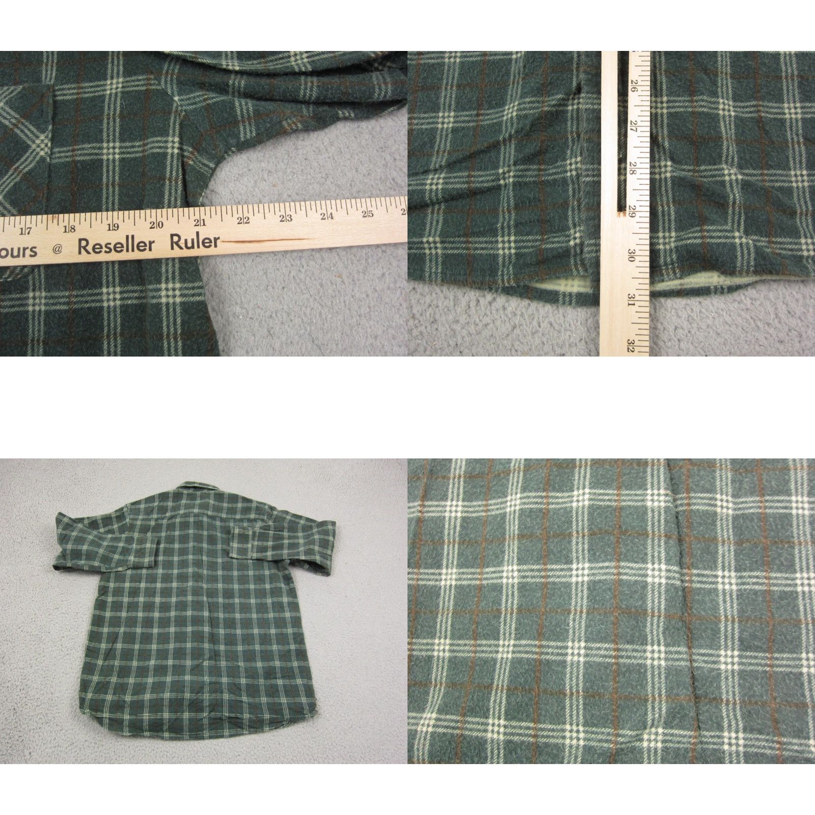Vintage Puritan Shirt Button-Up Green Plaid Cotton Flannel Vintage Adult M Mens 90s Retro Modern Casual Shirt Size US M / EU 48-50 / 2 - 8 Thumbnail
