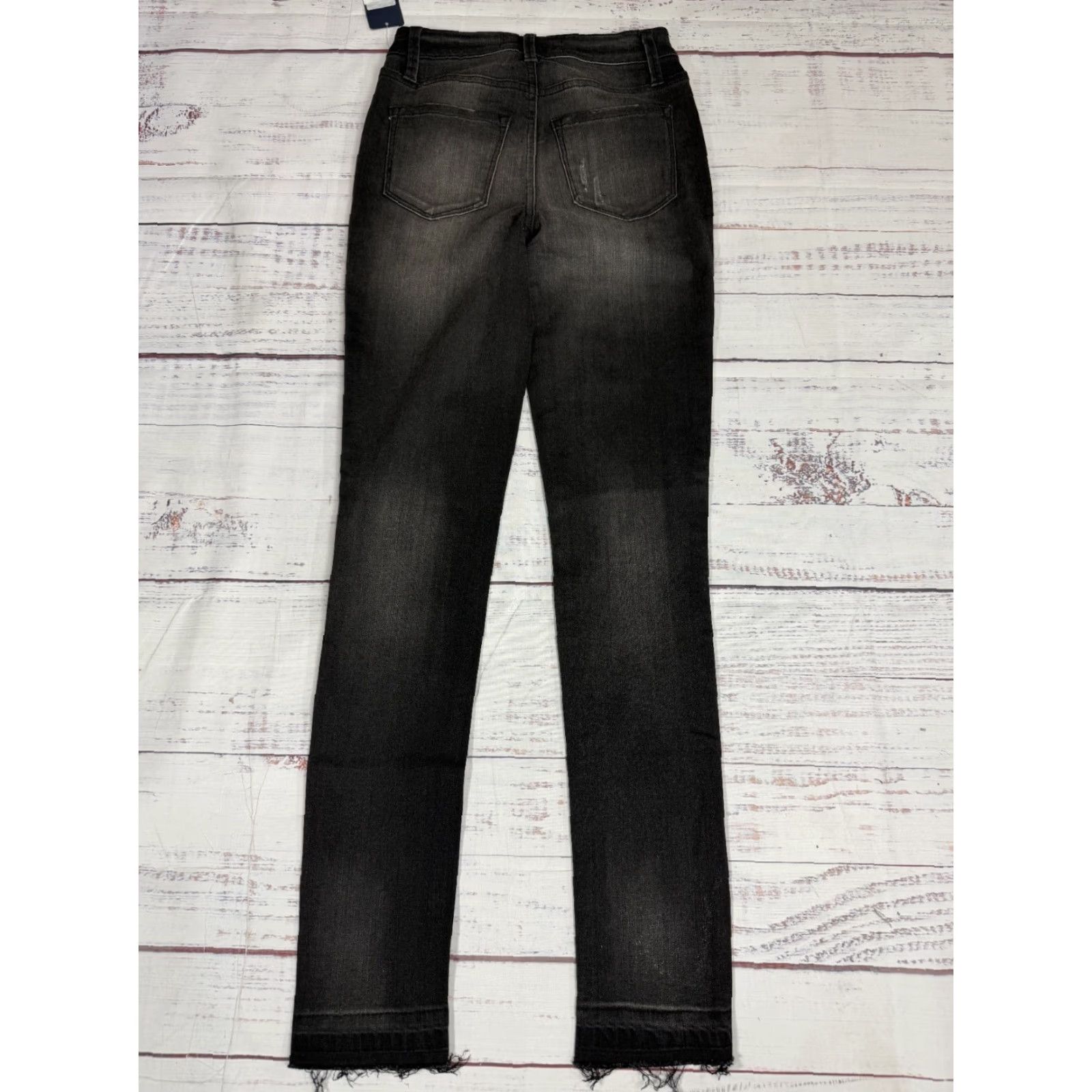 Vintage VINTAGE Rachel Rachel Roy Black Jeans Studded Raw Edge Distressed Ankle Sz 24 NWT Women Jeans Rhinestone 90s Mens Womens Girls Size 42" / US 20 - 6 Thumbnail