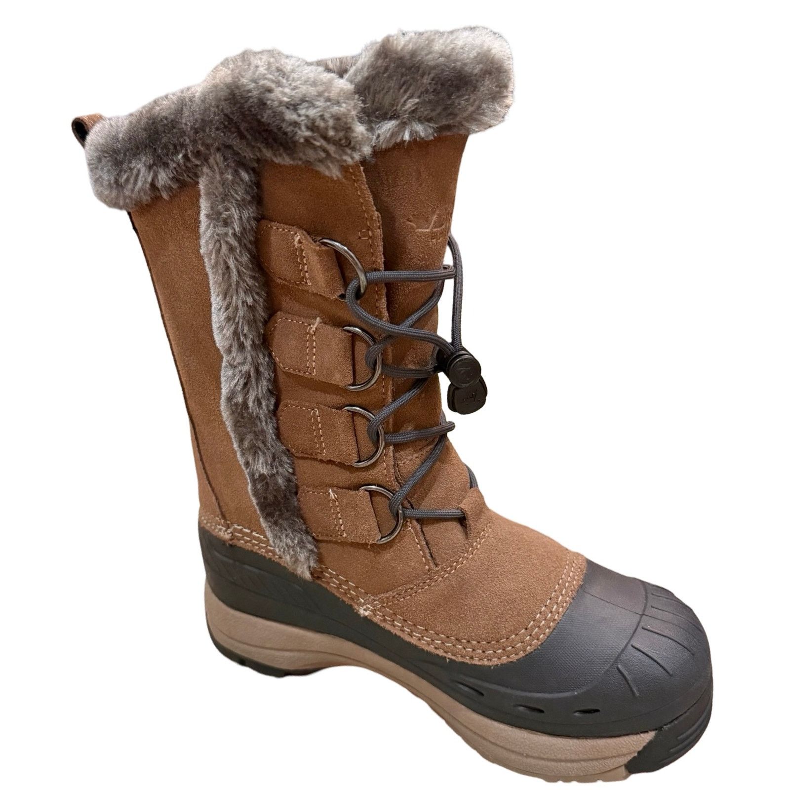 Baffin Chloe Brown Fur Trim Winter Boots NEW no Tags