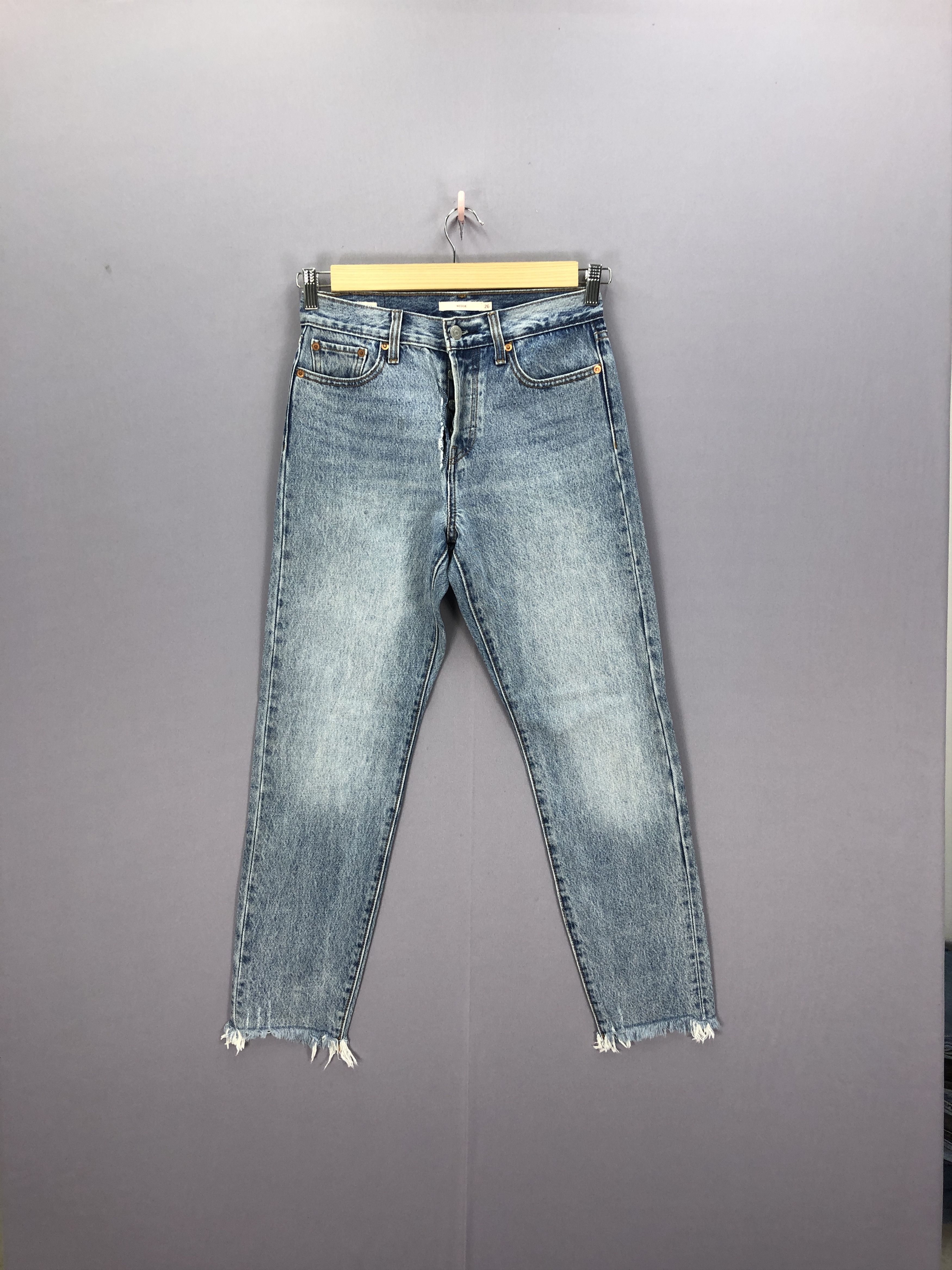 Levi's Vintage Levis 501 Sun Faded Jeans Levi's Stove Pipe Denim Size 28" / US 6 / IT 42 - 1 Thumbnail