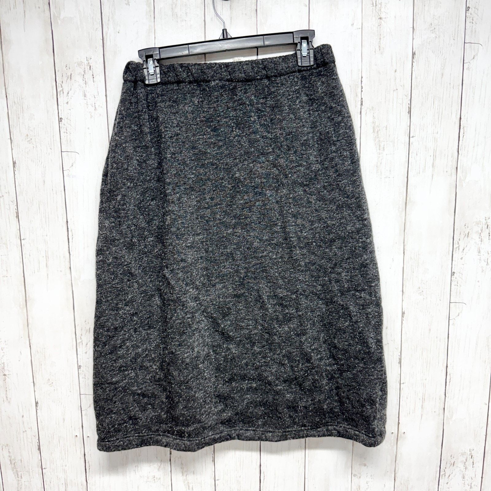 Vintage Vtg Jordan Marsh Skirt Sz Medium Gray Wool Blend Pencil Midi Size 29" - 1 Thumbnail