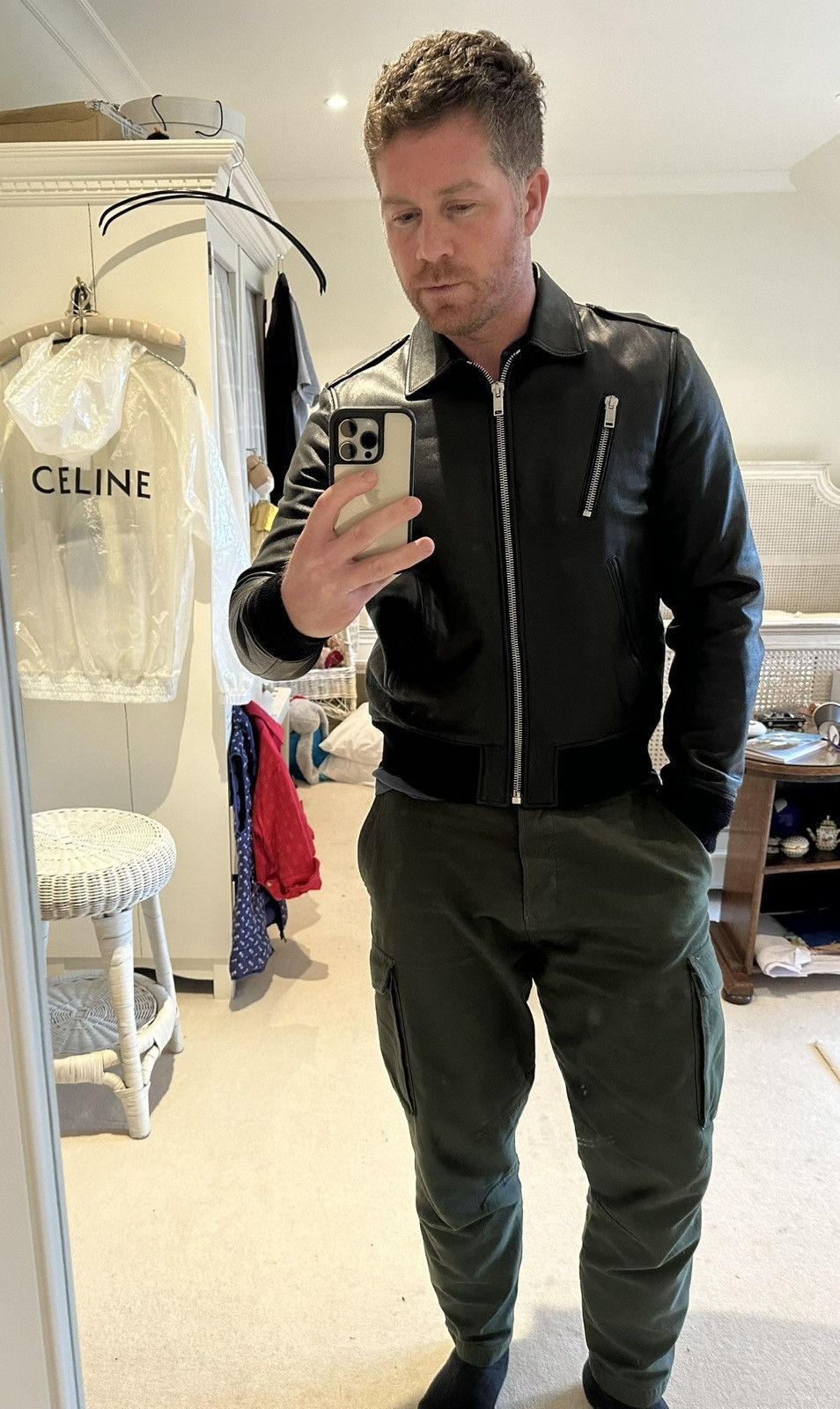 Saint Laurent Paris FW15 Saint Laurent aviator leather jacket 52 Hedi grail Size US L / EU 52-54 / 3 - 4 Thumbnail