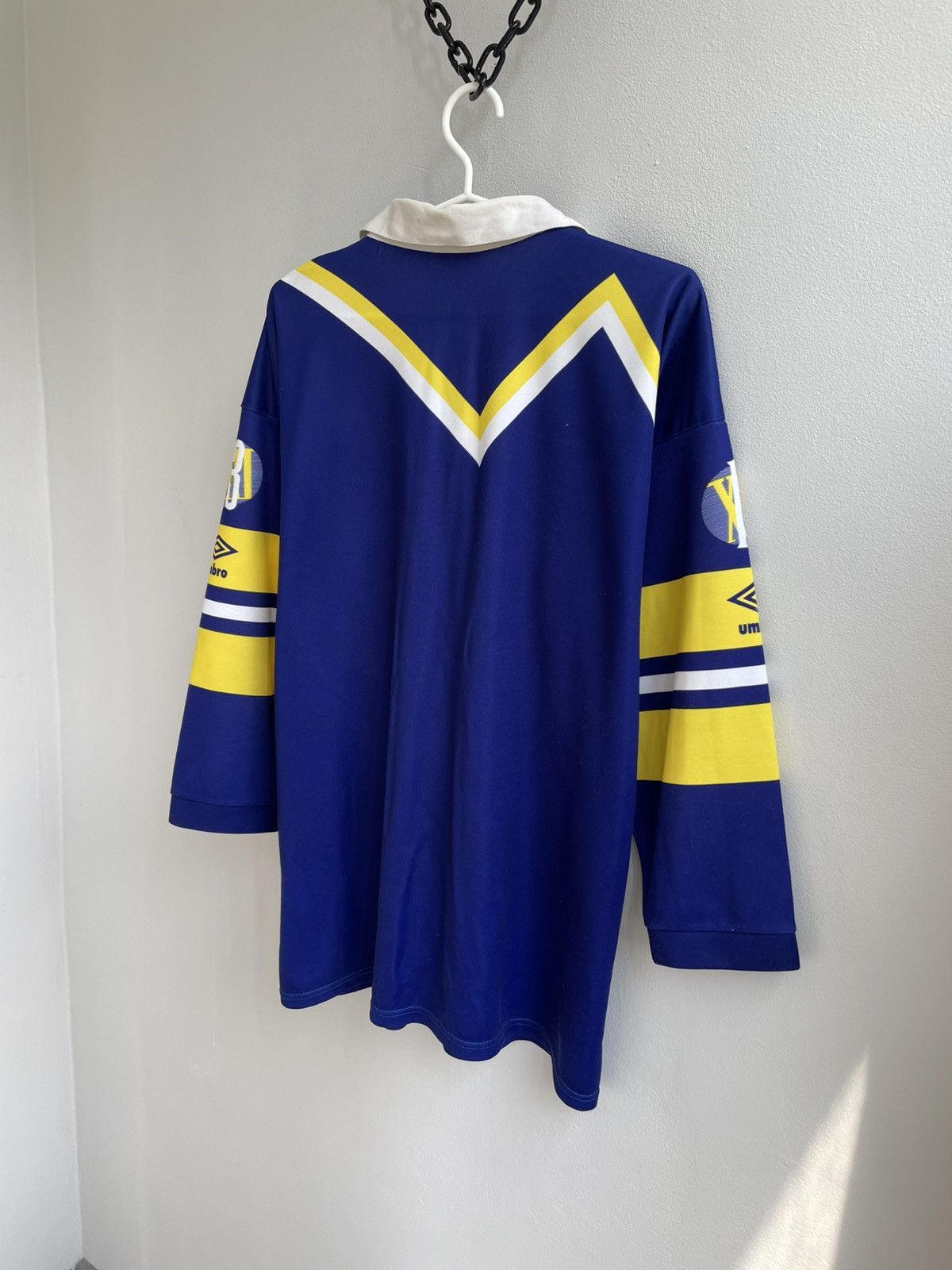 Vintage Leeds Rhinos RLFC 1990 1991 Umbro Rugby Jersey Shirt Size US M / EU 48-50 / 2 - 19 Thumbnail