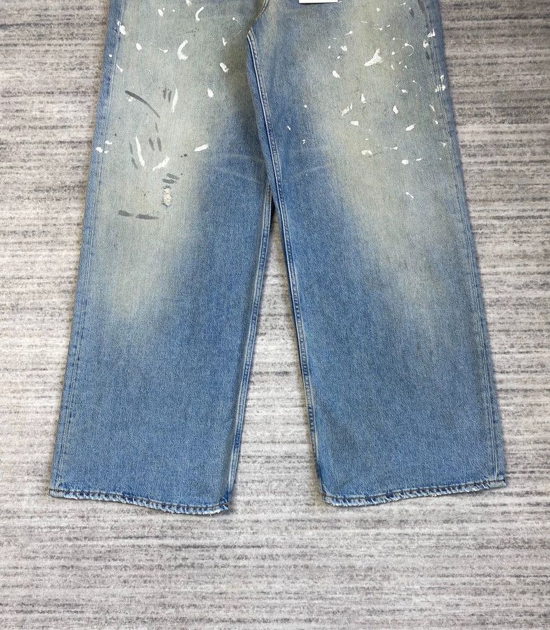 Acne Studios Acne Studios Blue ink-splashed mud-dyed denim trousers Size US 32 / EU 48 - 3 Thumbnail