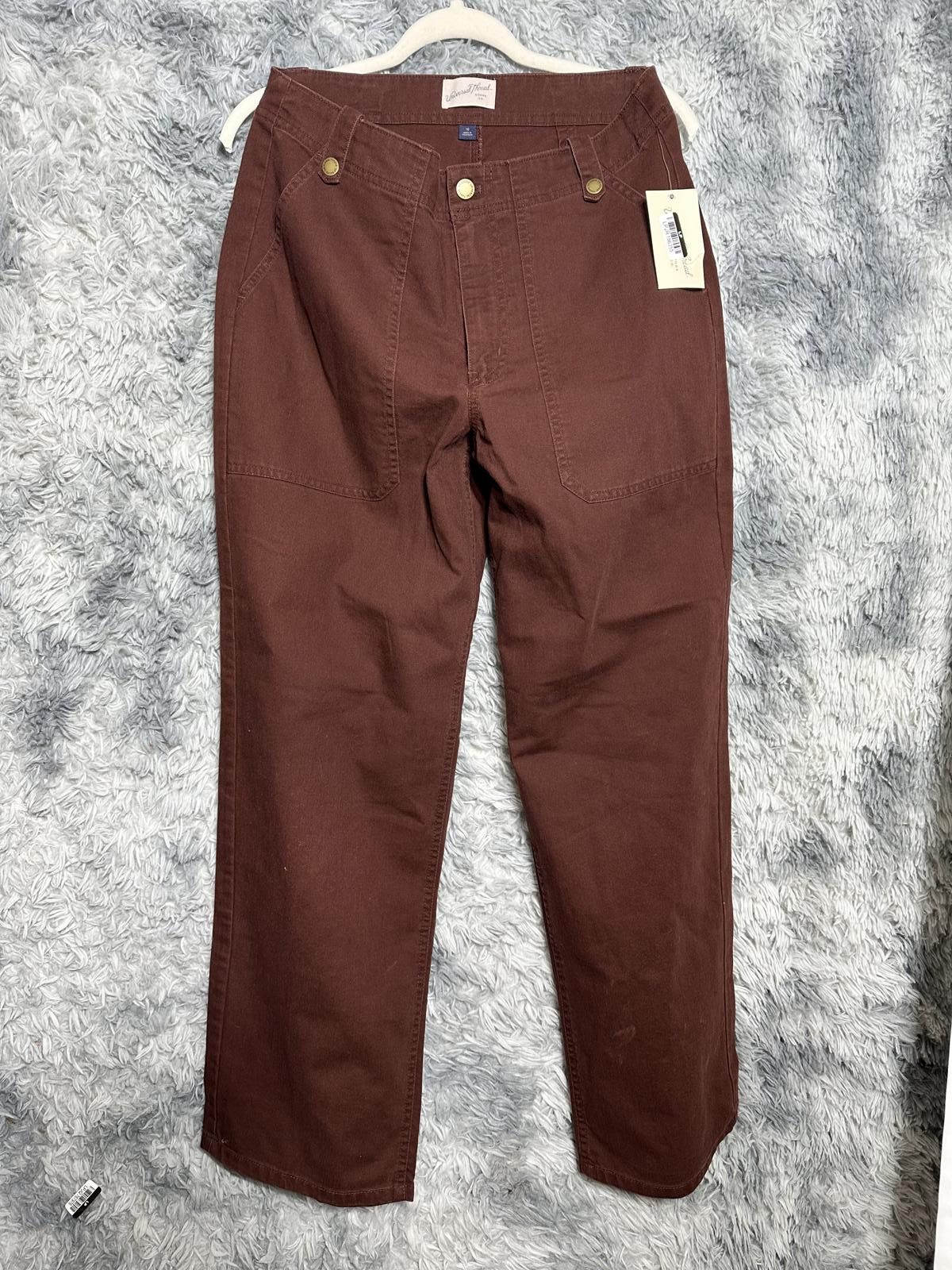 Other Universal Thread Women's Brown High Waist Leg Pants Size 10 Size 32" / US 10 / IT 46 - 1 Thumbnail