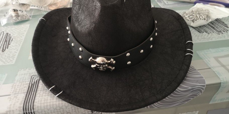 Japanese Brand × Vintage Faux Leather Vintage Western Cowboy Hat Size ONE SIZE - 4 Thumbnail