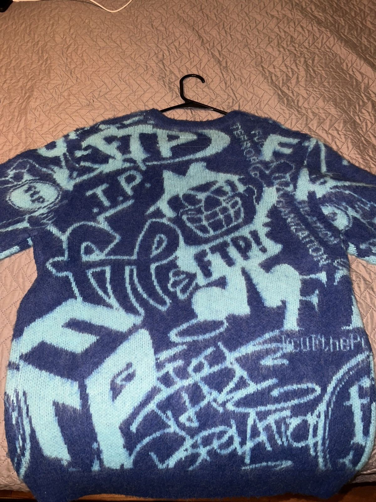 Fuck The Population FTP Archive Mohair Sweater - Blue Size US M / EU 48-50 / 2 - 8 Thumbnail