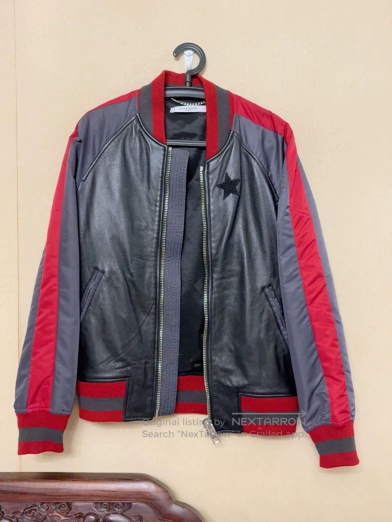 Givenchy Givenchy Size 48 New Black Leather Mixed Jacket, Size 48 Size US M / EU 48-50 / 2 - 1 Thumbnail