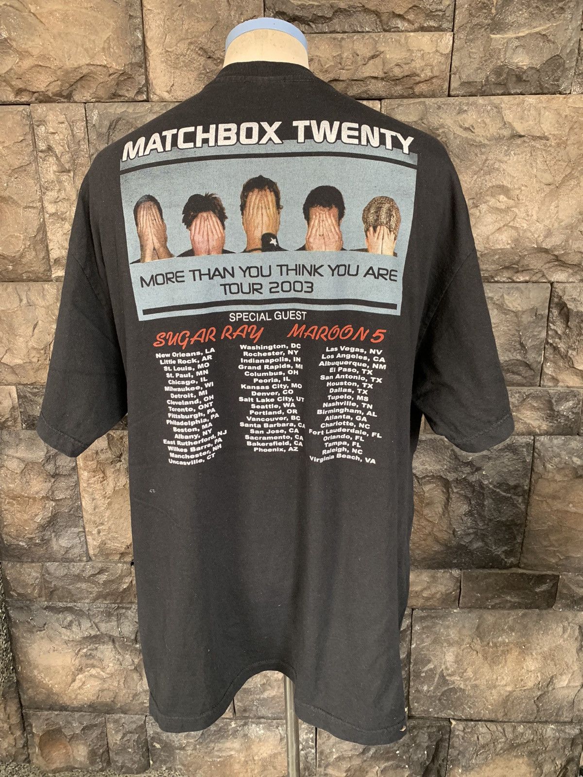 Band Tees × Vintage Vintage 2003 Matchbox Twenty Tour Sugar Ray / Maroon 5 Band Size US XL / EU 56 / 4 - 1 Thumbnail