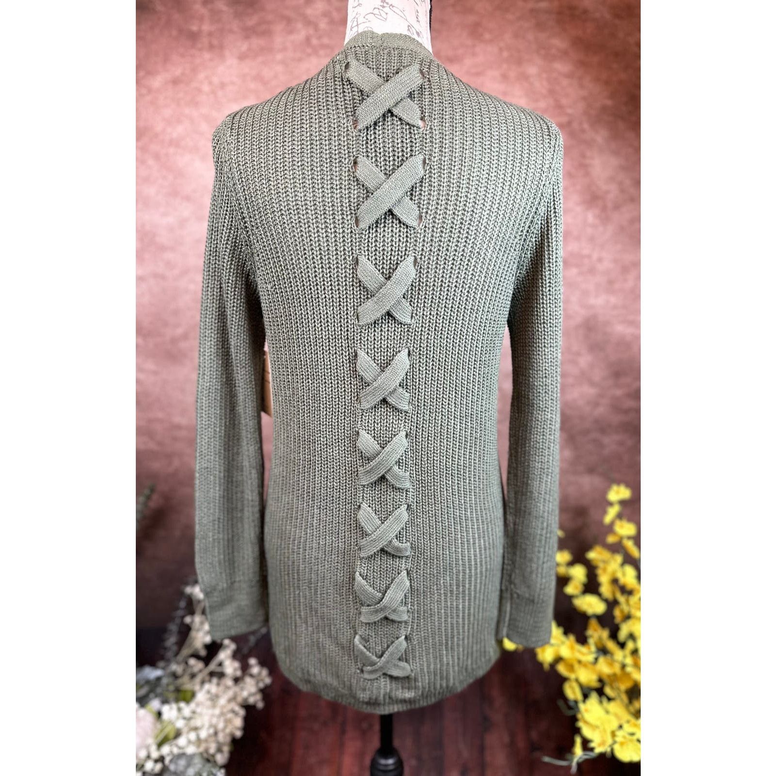 Other Pinque Jamelya Back Detail Cardigan - Shaded Moss - size S Size S / US 4 / IT 40 - 8 Thumbnail