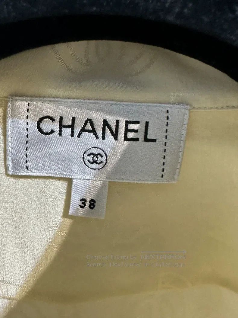 Chanel Chanel Double c logo dark pattern diamond buckle tie shirt Size XS / US 0-2 / IT 36-38 - 2 Thumbnail