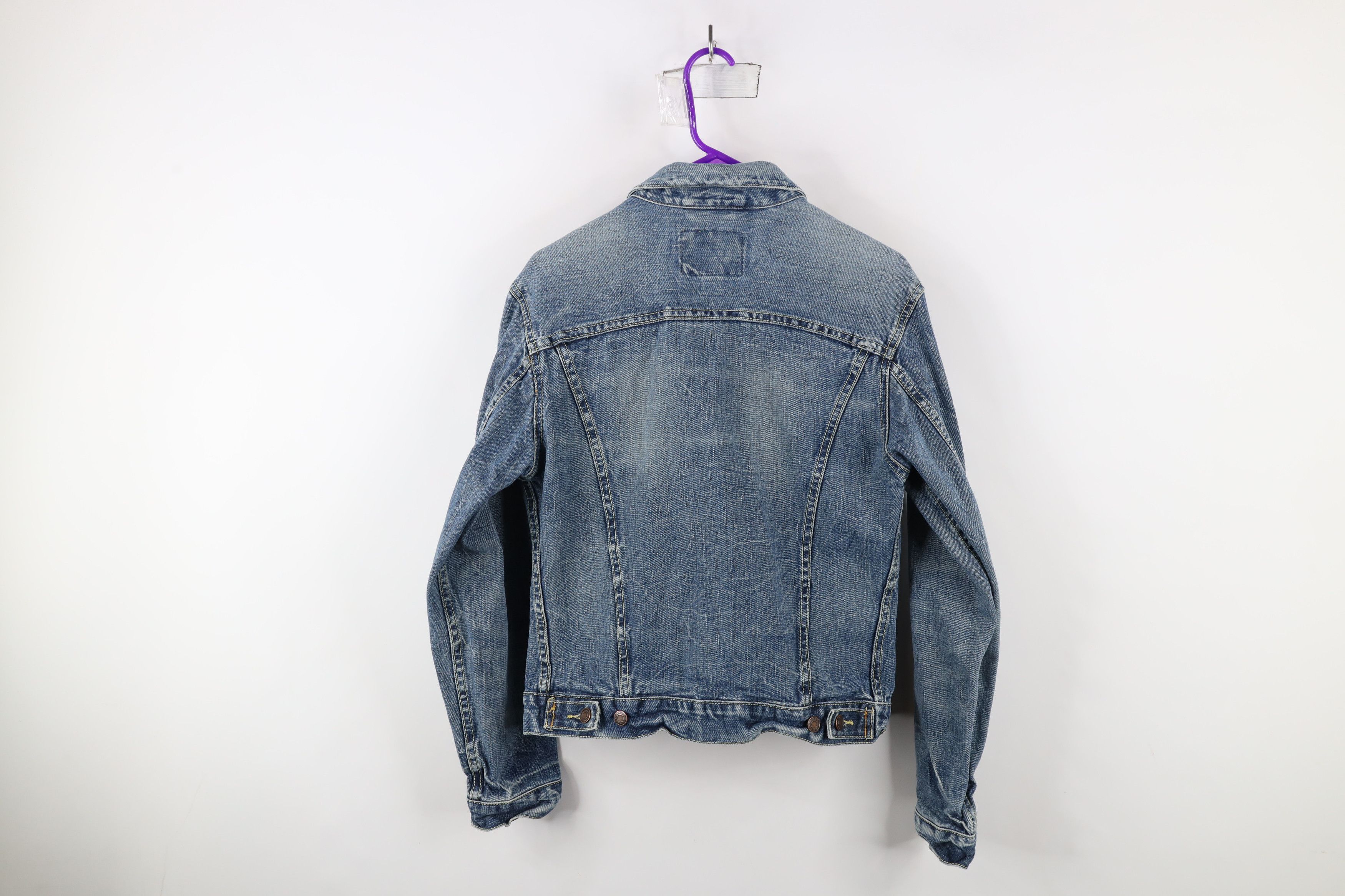 American Eagle Outfitters × Vintage Vintage Y2K American Eagle Outfitters Jean Trucker Jacket Size US S / EU 44-46 / 1 - 13 Thumbnail