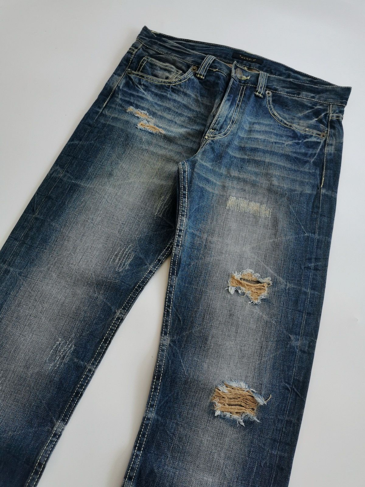 Japanese Brand Theoria Japan ASOP8.002 Printed Denim Jeans Size US 33 - 5 Thumbnail