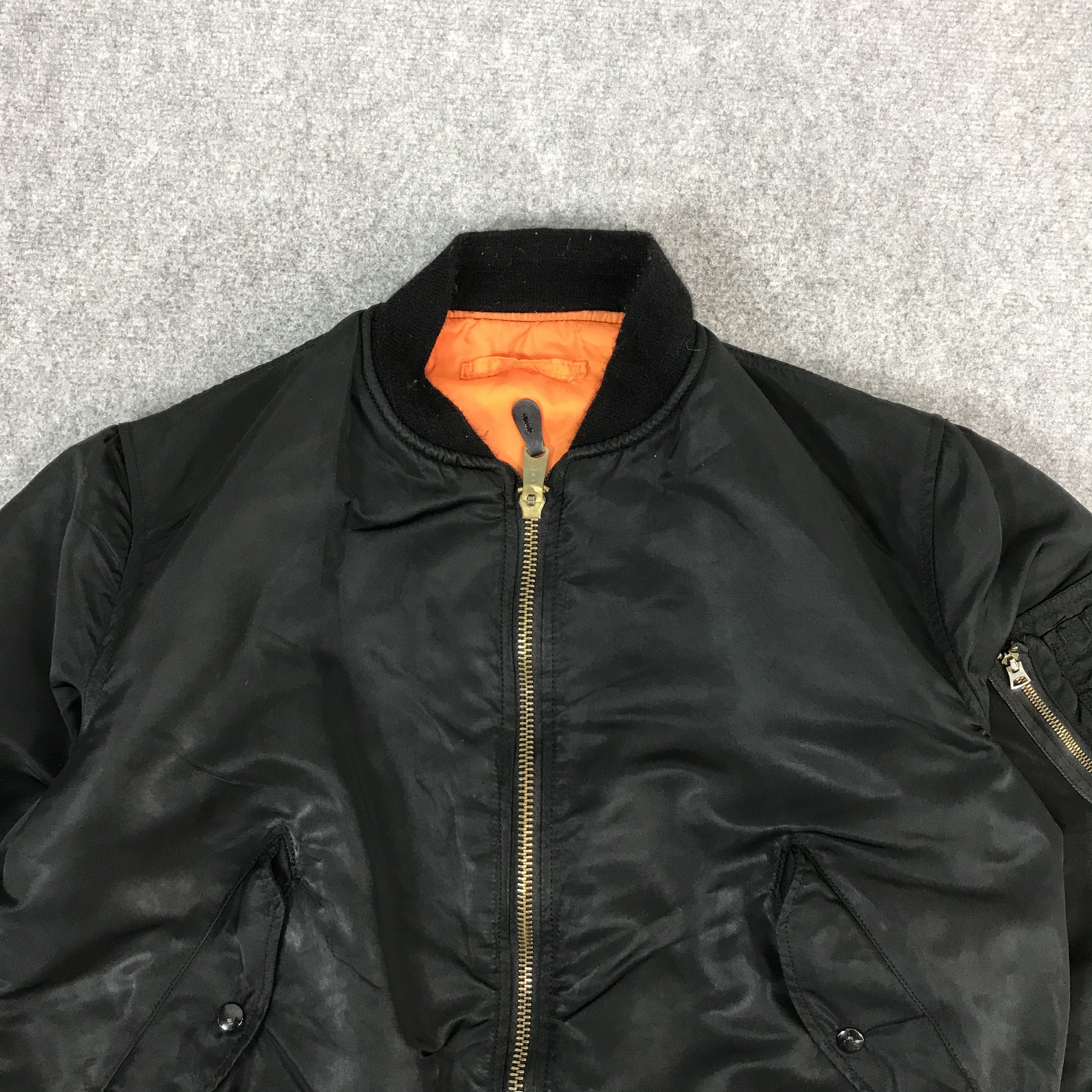Alpha Industries × Japanese Brand ALPHA INDUSTRIES FLYERS MAN MA1 BOMBER BLACK JACKET Size US XL / EU 56 / 4 - 3 Thumbnail